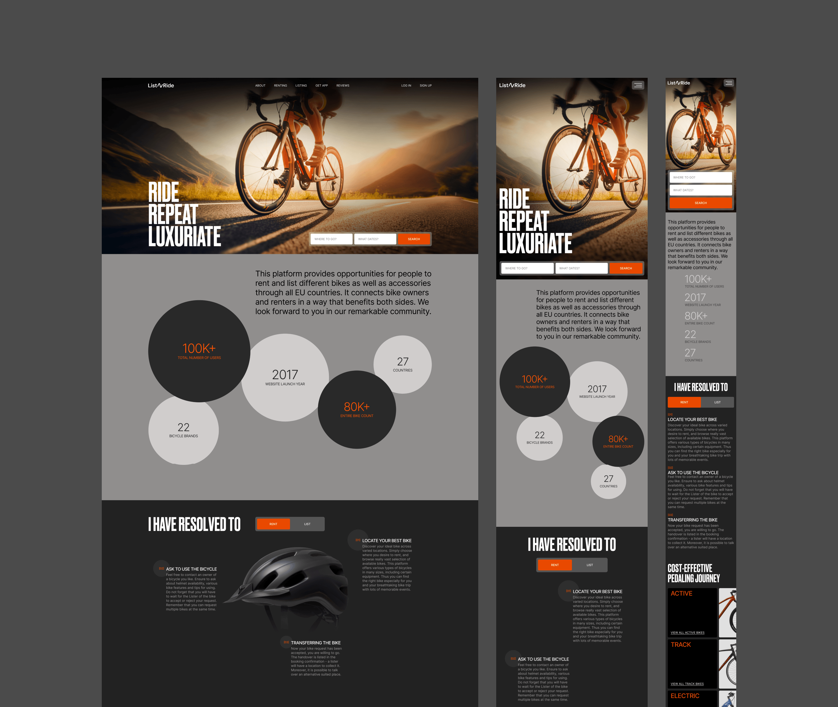 ListNRide | Landing page redesign — Изображение №11 — Интерфейсы на Dprofile