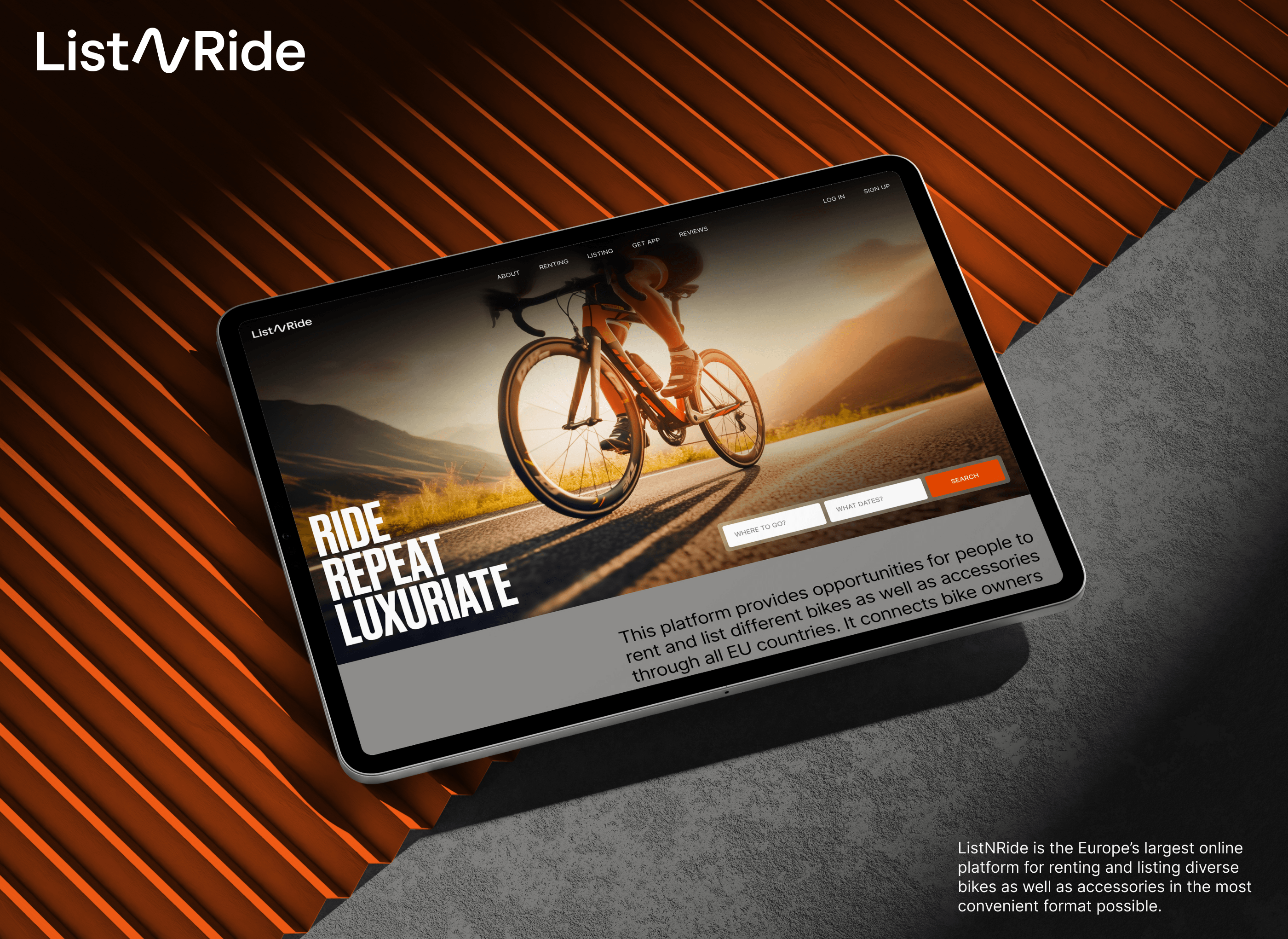 ListNRide | Landing page redesign — Изображение №1 — Интерфейсы на Dprofile