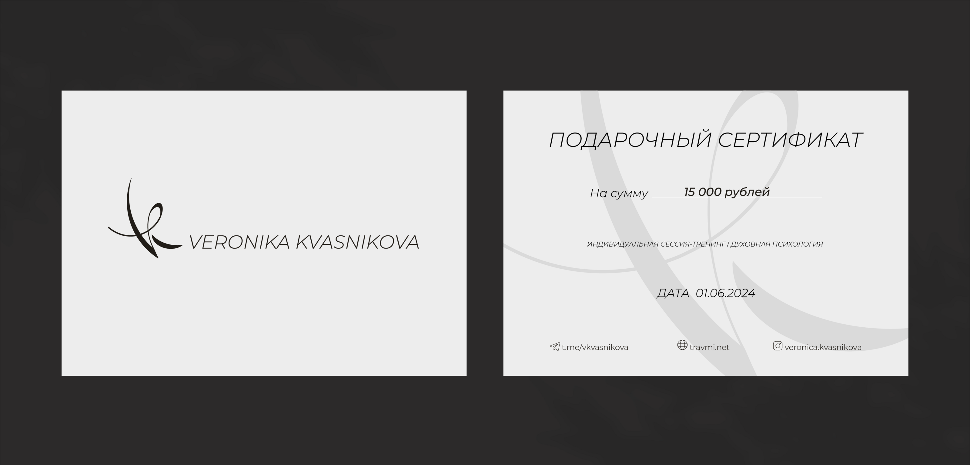 Логотип для личного бренда "Вероника Квасникова" — Изображение №7 — Брендинг на Dprofile