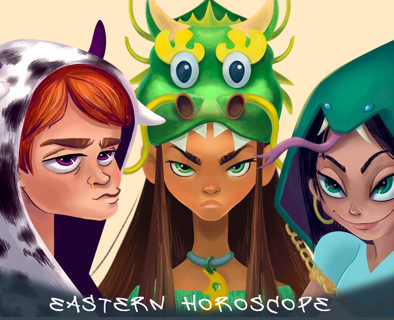 Восточный гороскоп — Иллюстрация на Dprofile