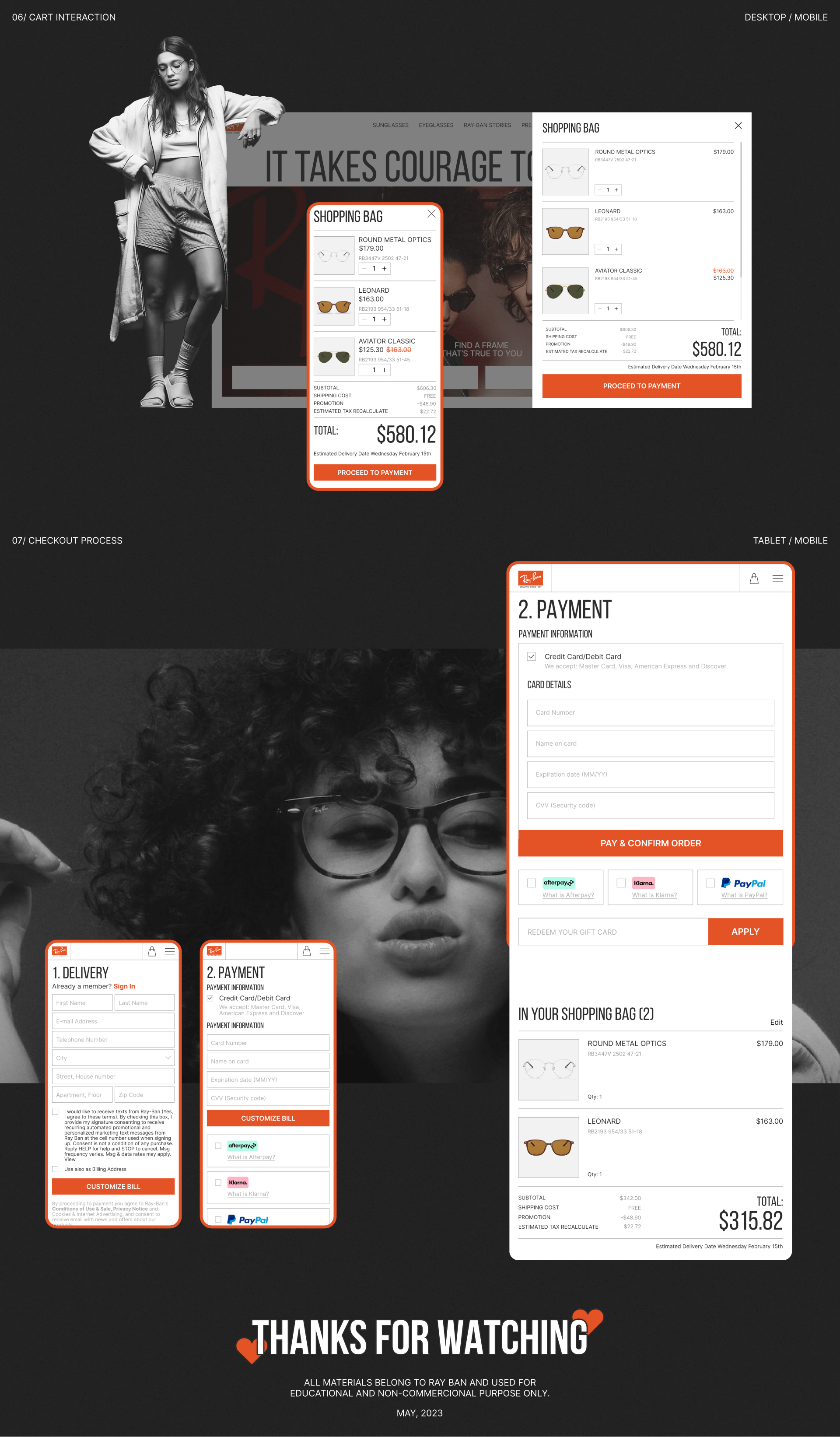 Ray Ban® | E-commerce Redesign Concept — Изображение №9 — Интерфейсы, Графика на Dprofile