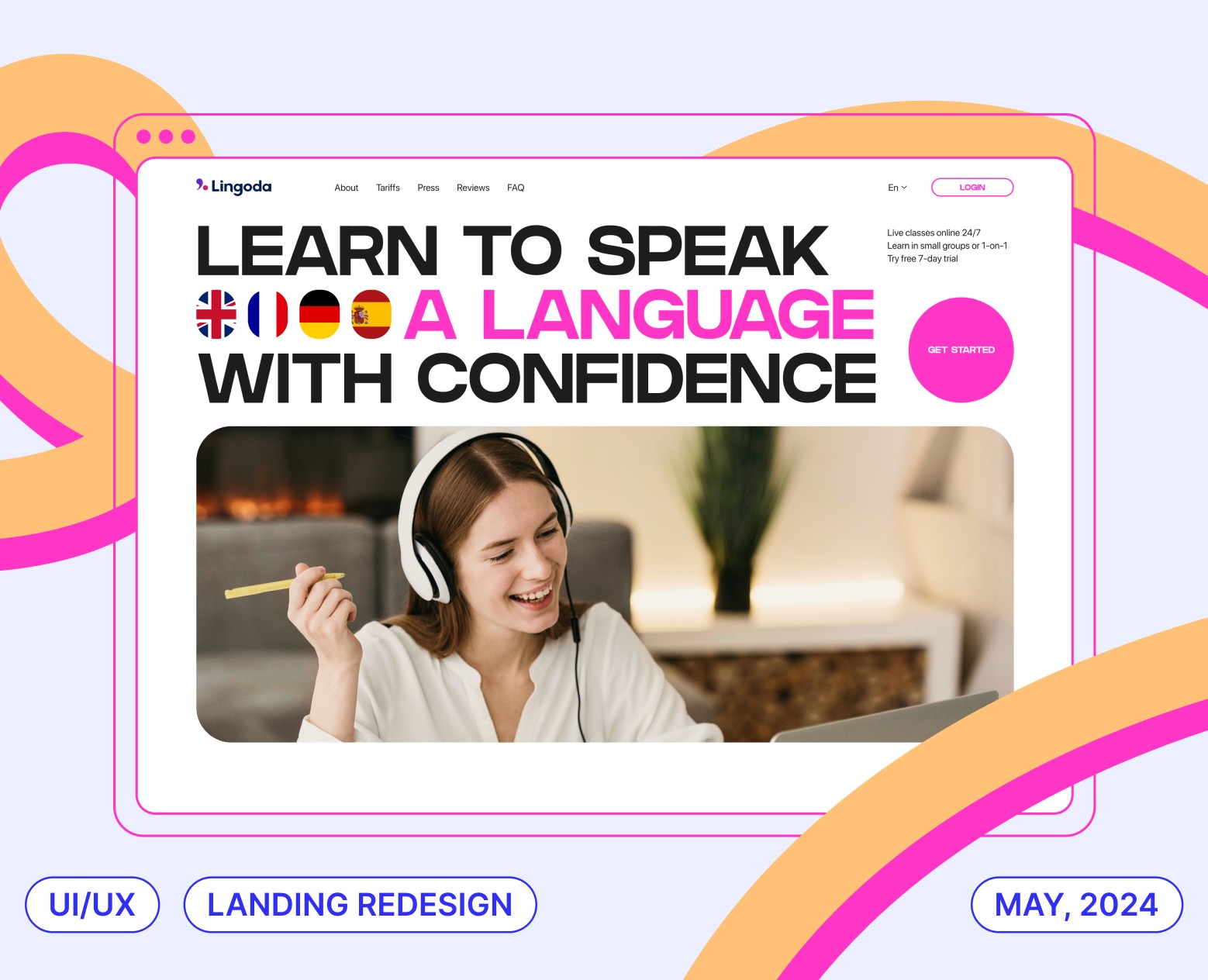 Lingoda Language School | Landing Redesign — Интерфейсы на Dprofile