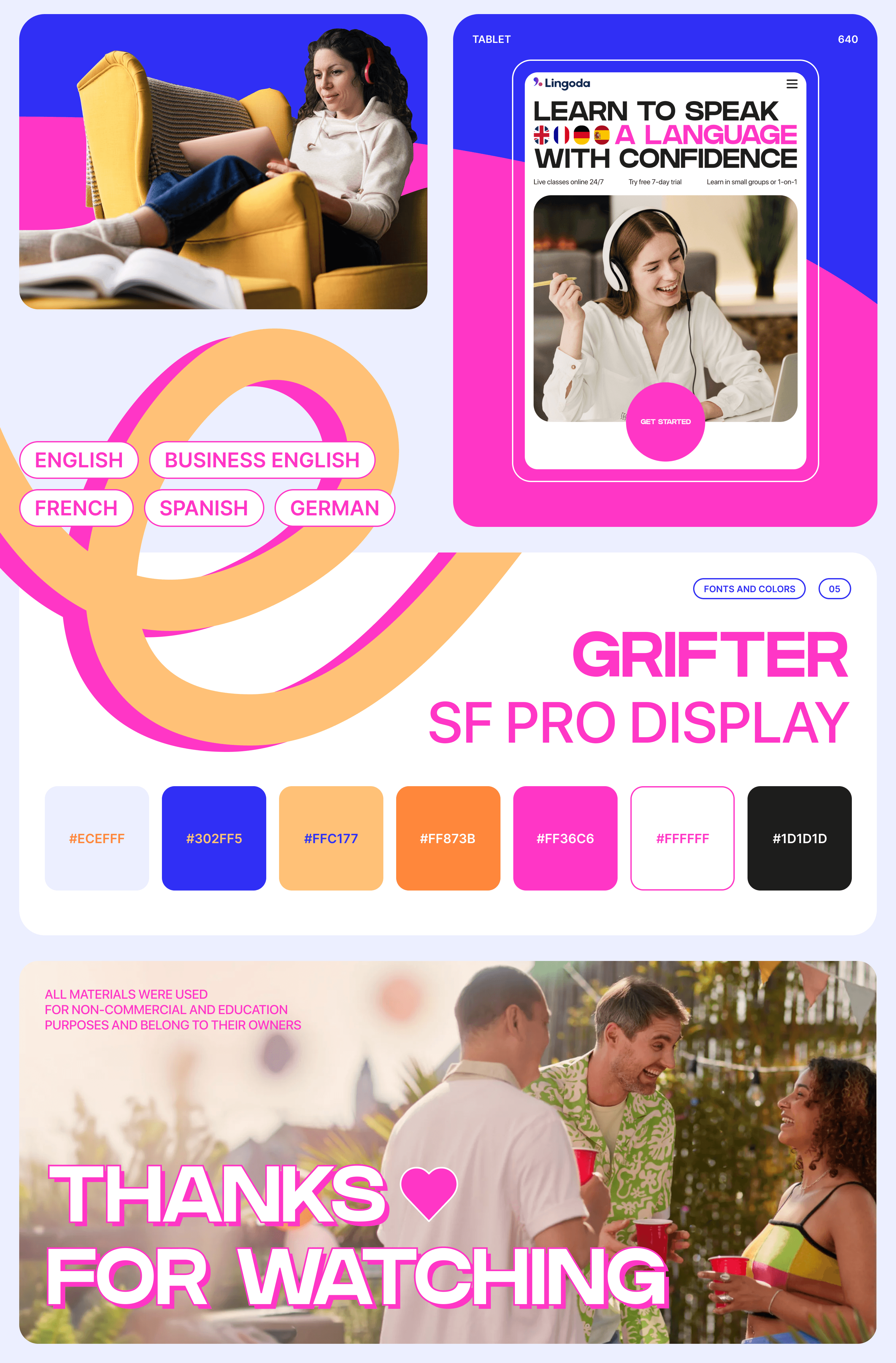 Lingoda Language School | Landing Redesign — Изображение №6 — Интерфейсы на Dprofile