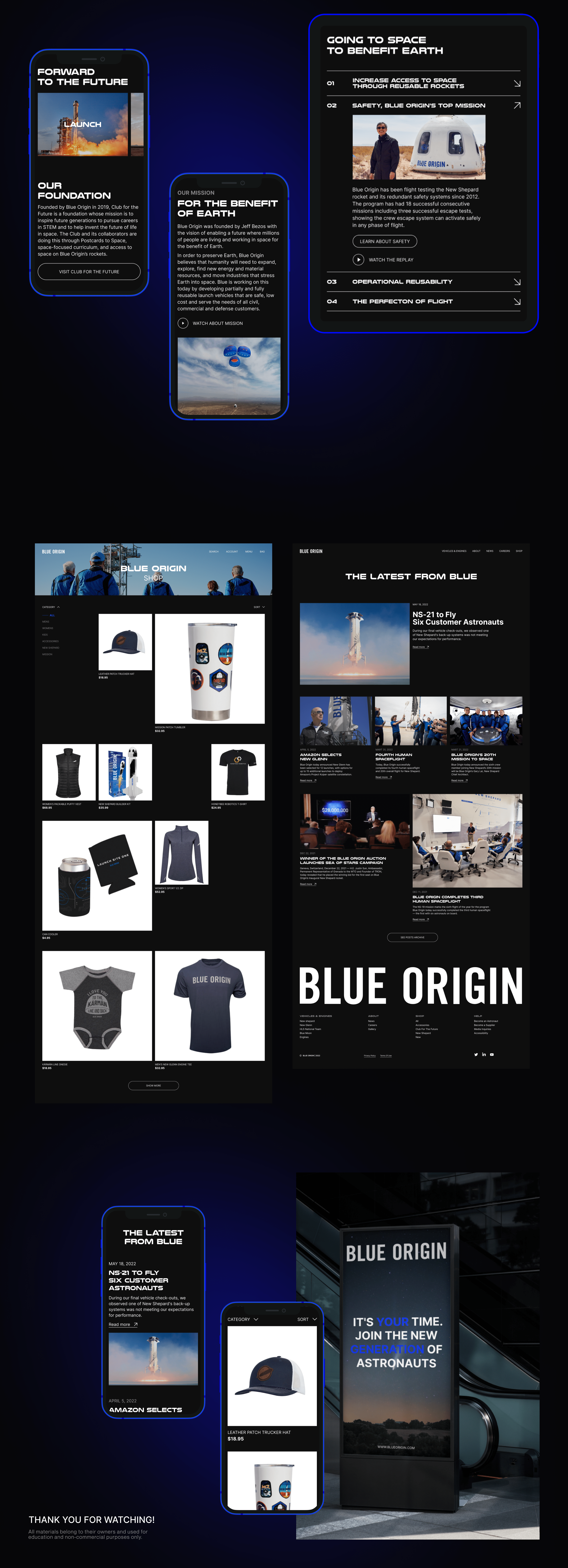 BLUE ORIGIN| Corporate website redesign — Изображение №6 — Интерфейсы, Брендинг на Dprofile