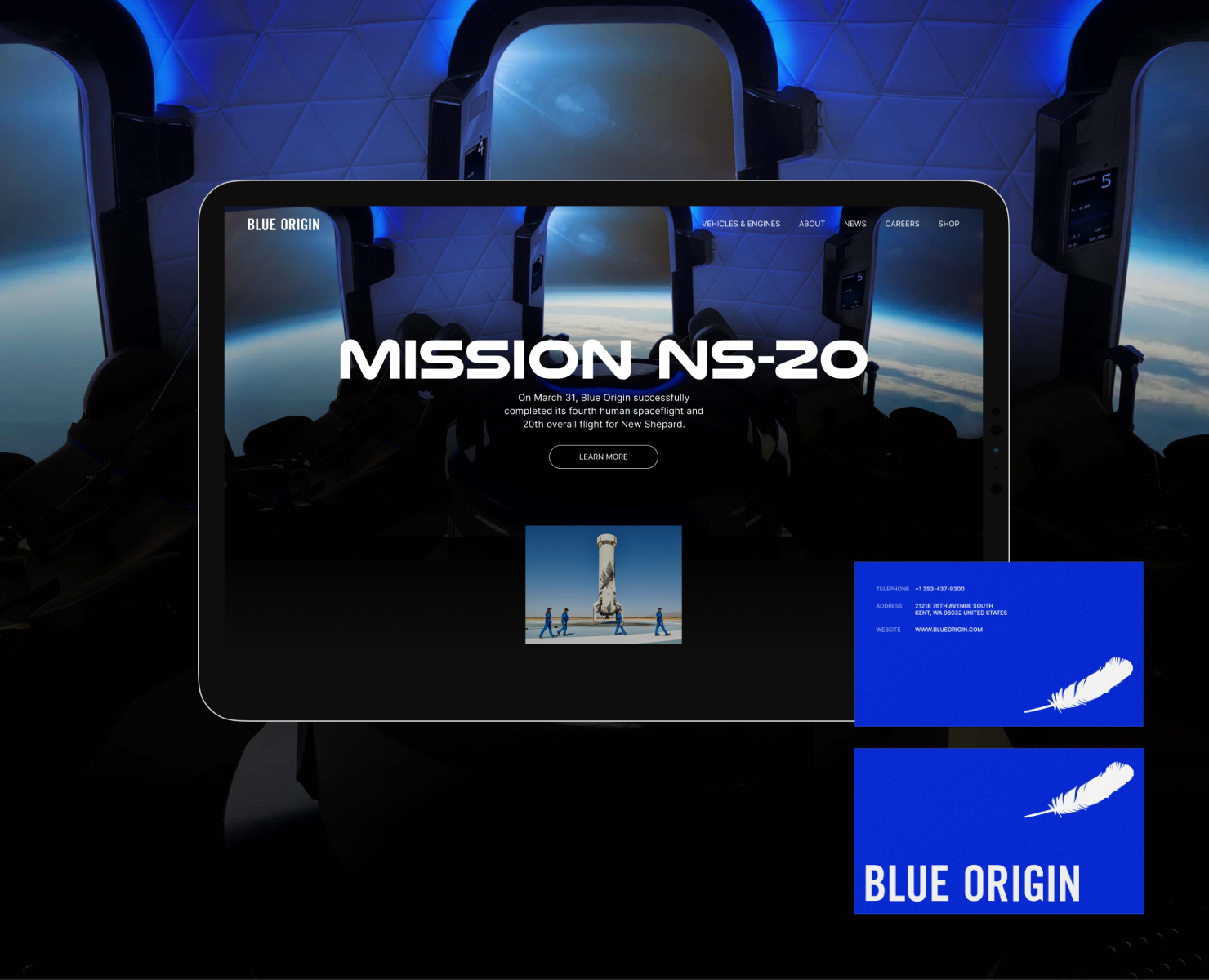 BLUE ORIGIN| Corporate website redesign на Dprofile