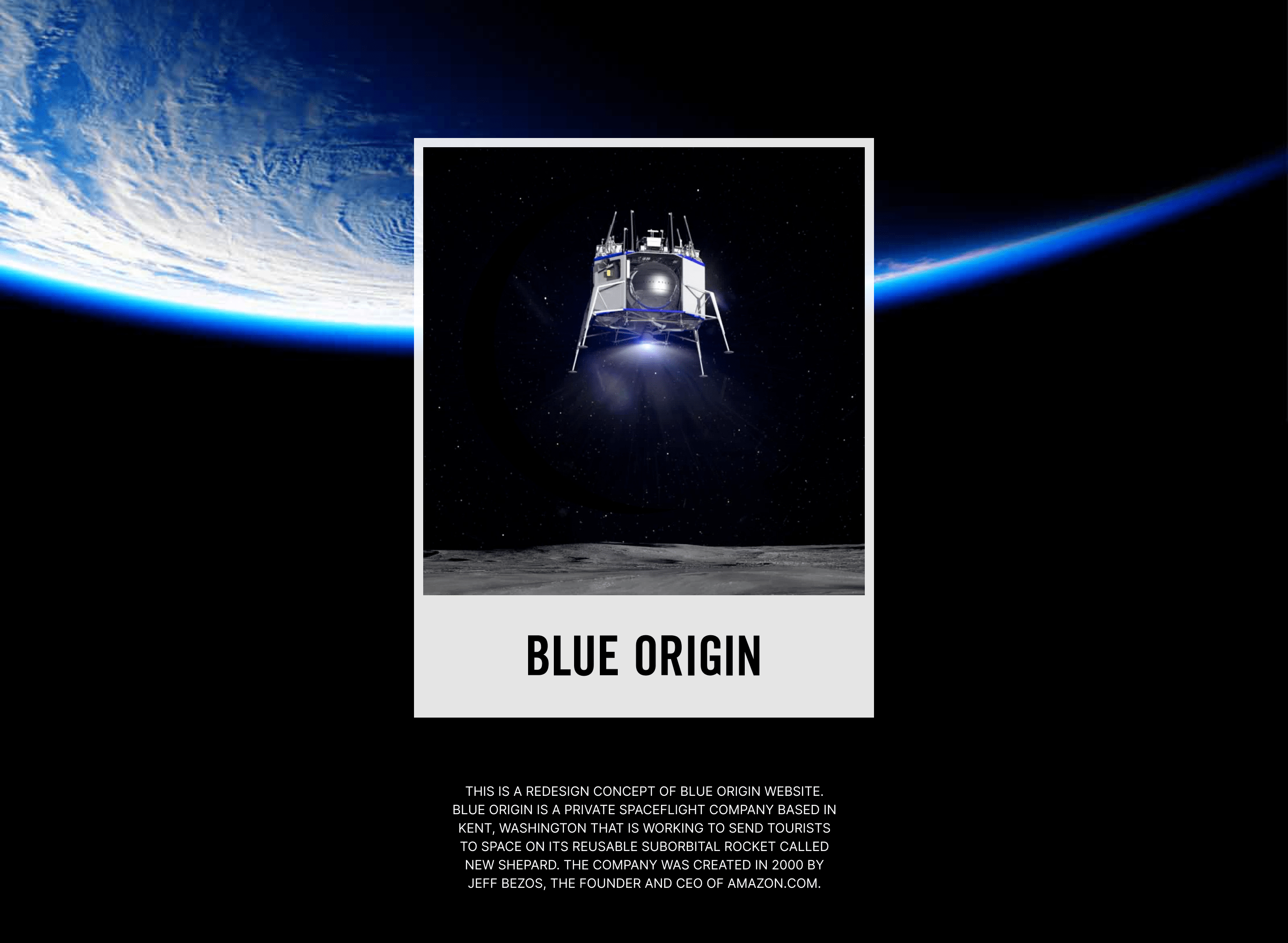 BLUE ORIGIN| Corporate website redesign — Изображение №1 — Интерфейсы, Брендинг на Dprofile