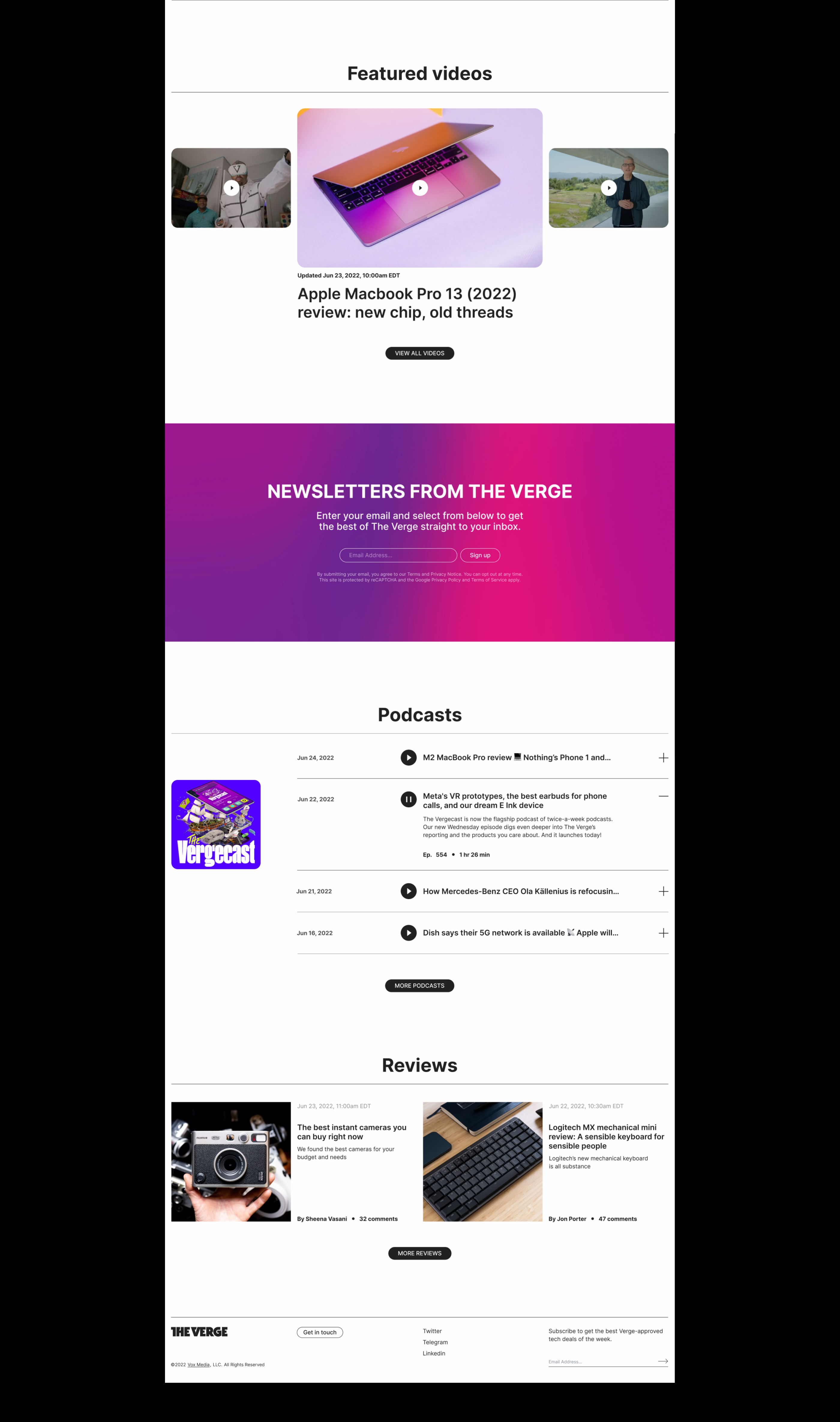 THE VERGE - news website redesign concept — Изображение №3 — Интерфейсы, Брендинг, Анимация на Dprofile