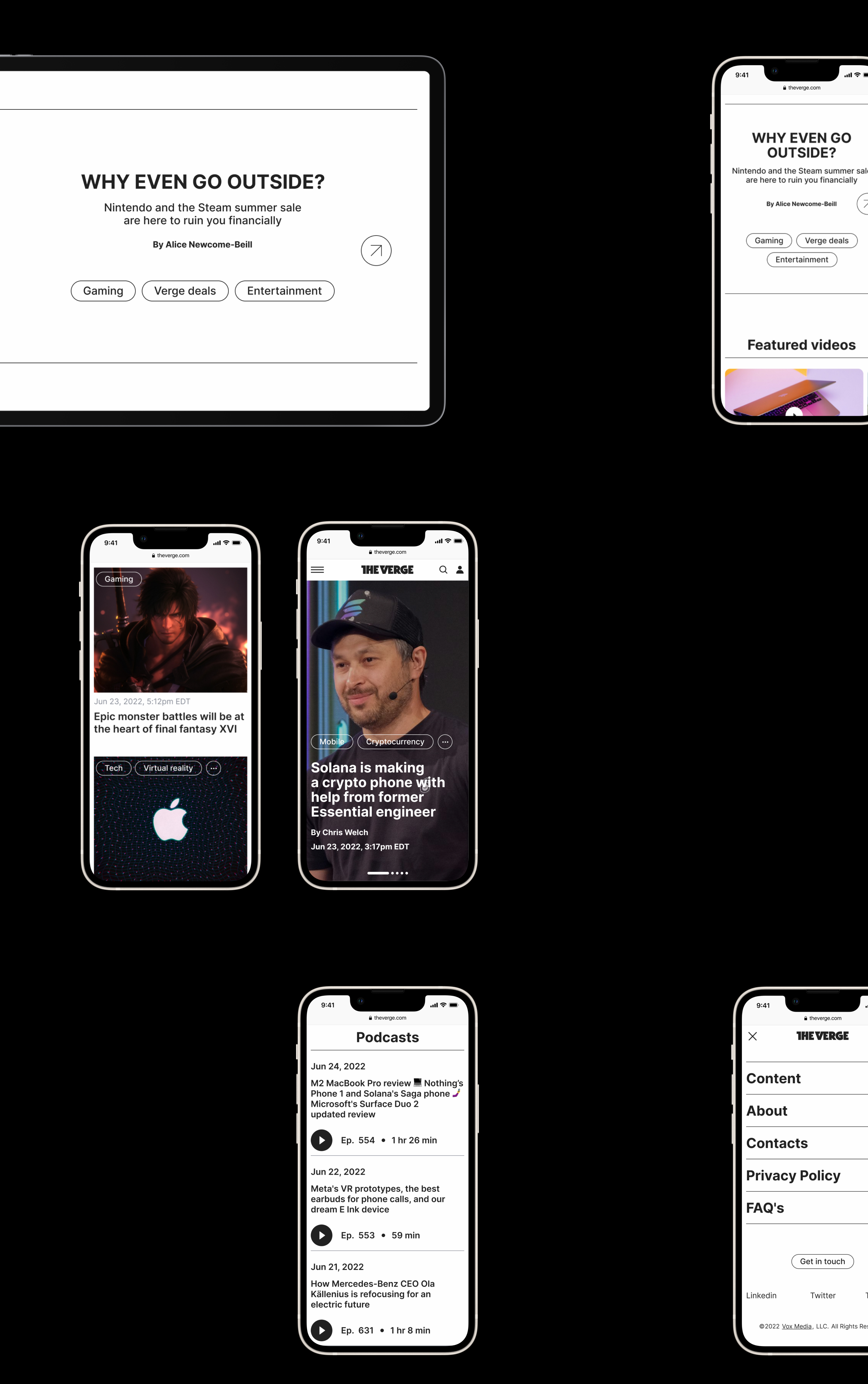 THE VERGE - news website redesign concept — Изображение №4 — Интерфейсы, Брендинг, Анимация на Dprofile