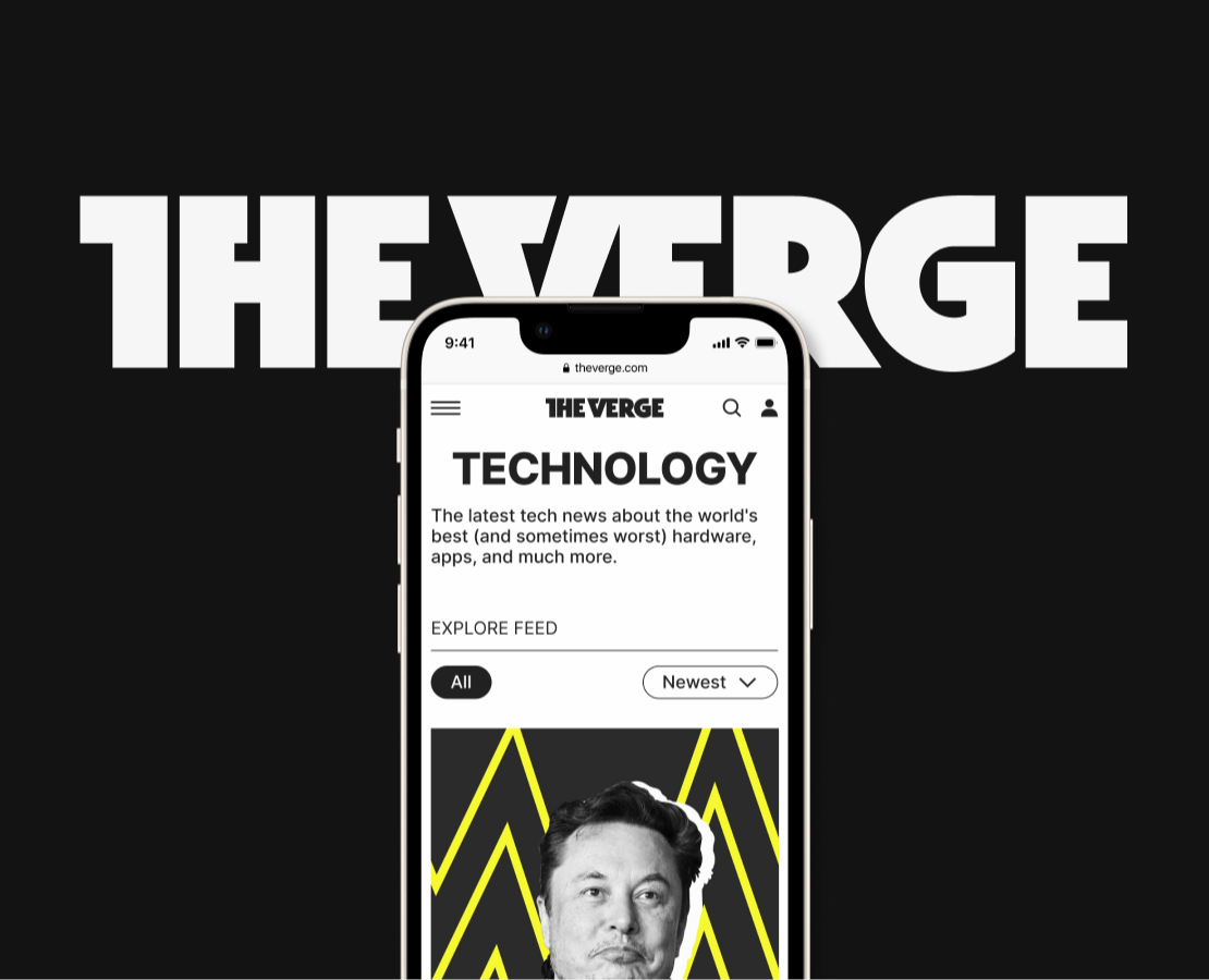 THE VERGE - news website redesign concept на Dprofile