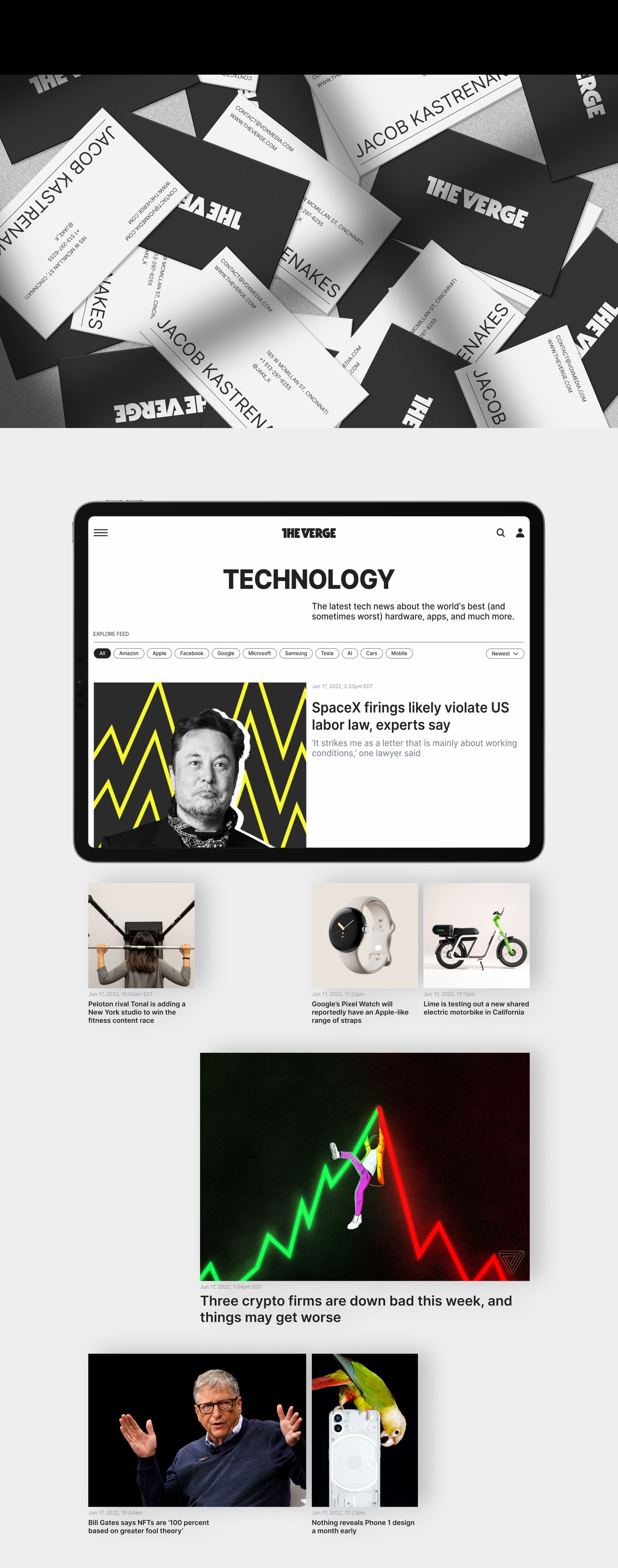 THE VERGE - news website redesign concept — Изображение №5 — Интерфейсы, Брендинг, Анимация на Dprofile