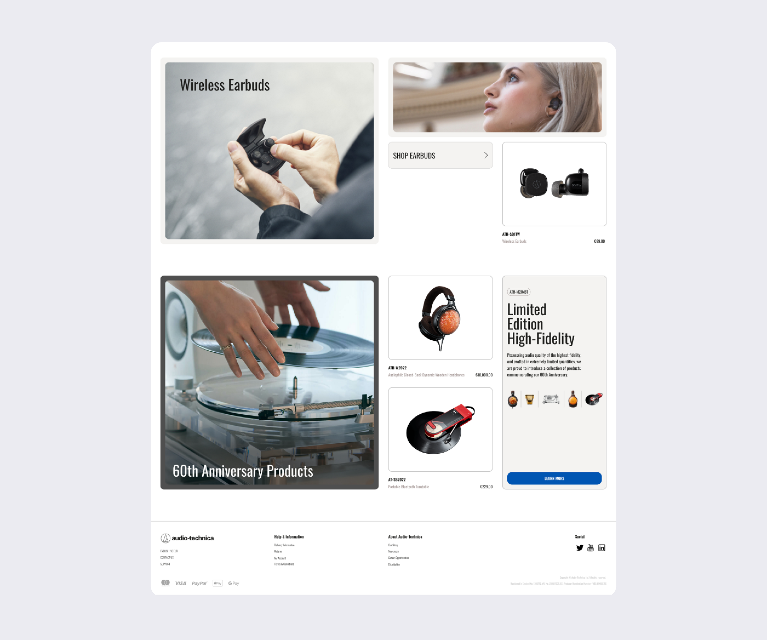 Audio-Technica | E-commerce redesign concept — Изображение №3 — Интерфейсы, Графика на Dprofile