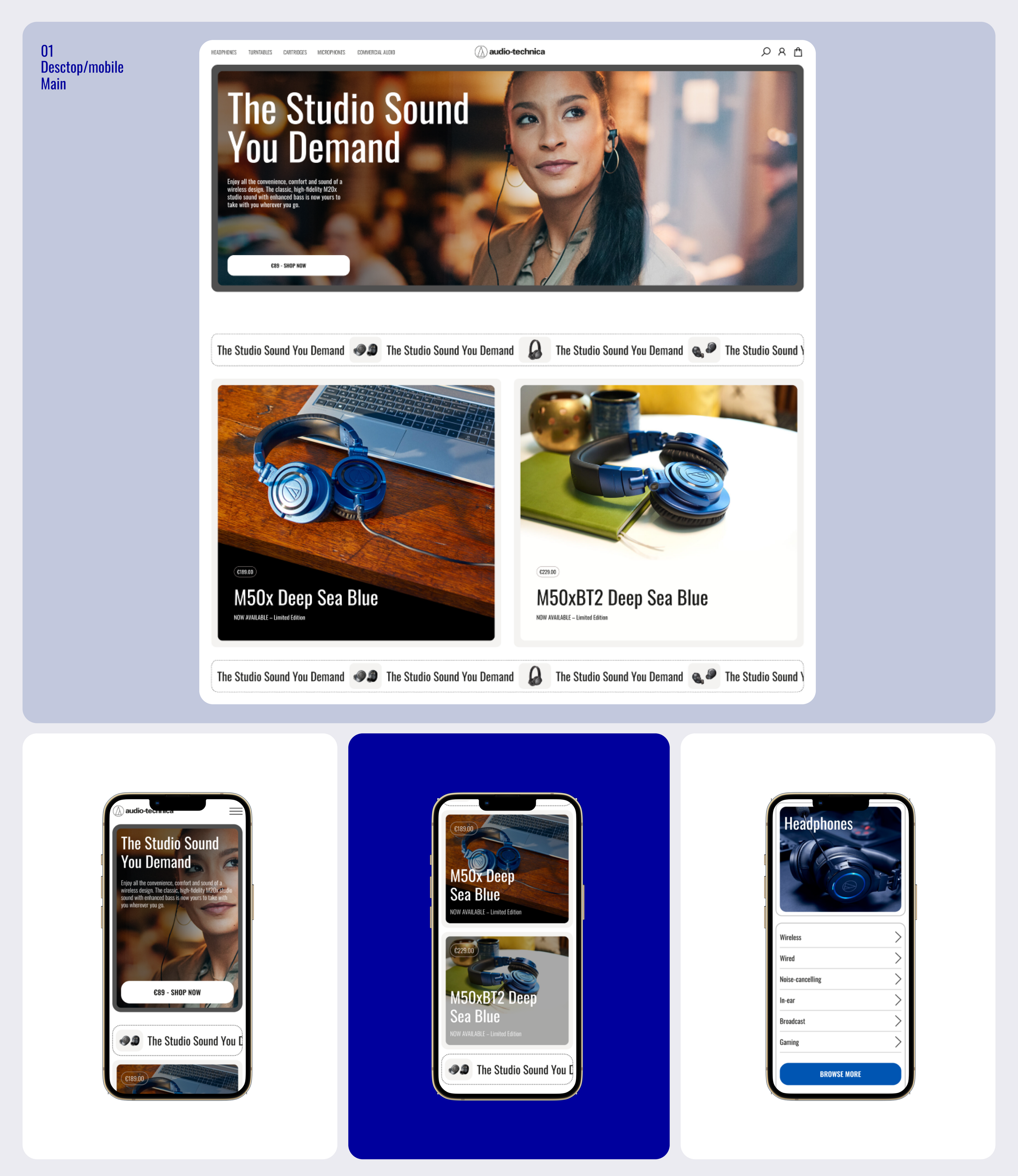 Audio-Technica | E-commerce redesign concept — Изображение №2 — Интерфейсы, Графика на Dprofile