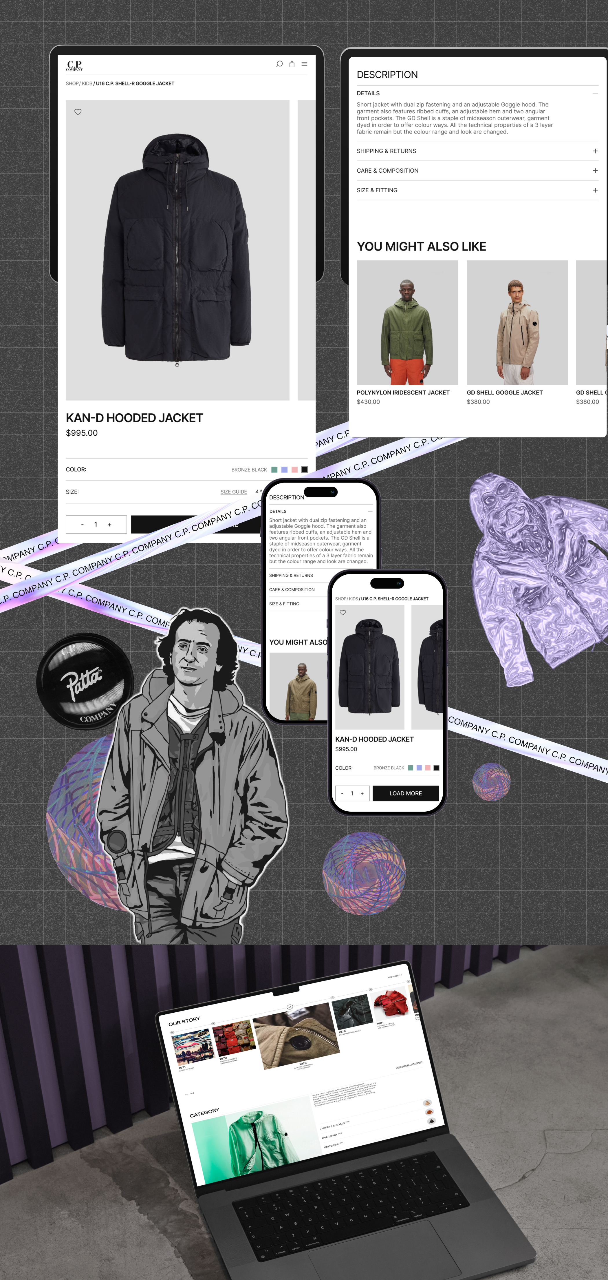 C.P. COMPANY | E-commerce | Website concept — Изображение №5 — Интерфейсы, Иллюстрация на Dprofile