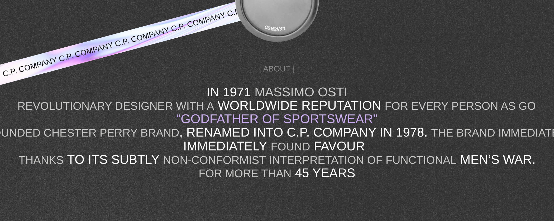 C.P. COMPANY | E-commerce | Website concept — Изображение №2 — Интерфейсы, Иллюстрация на Dprofile