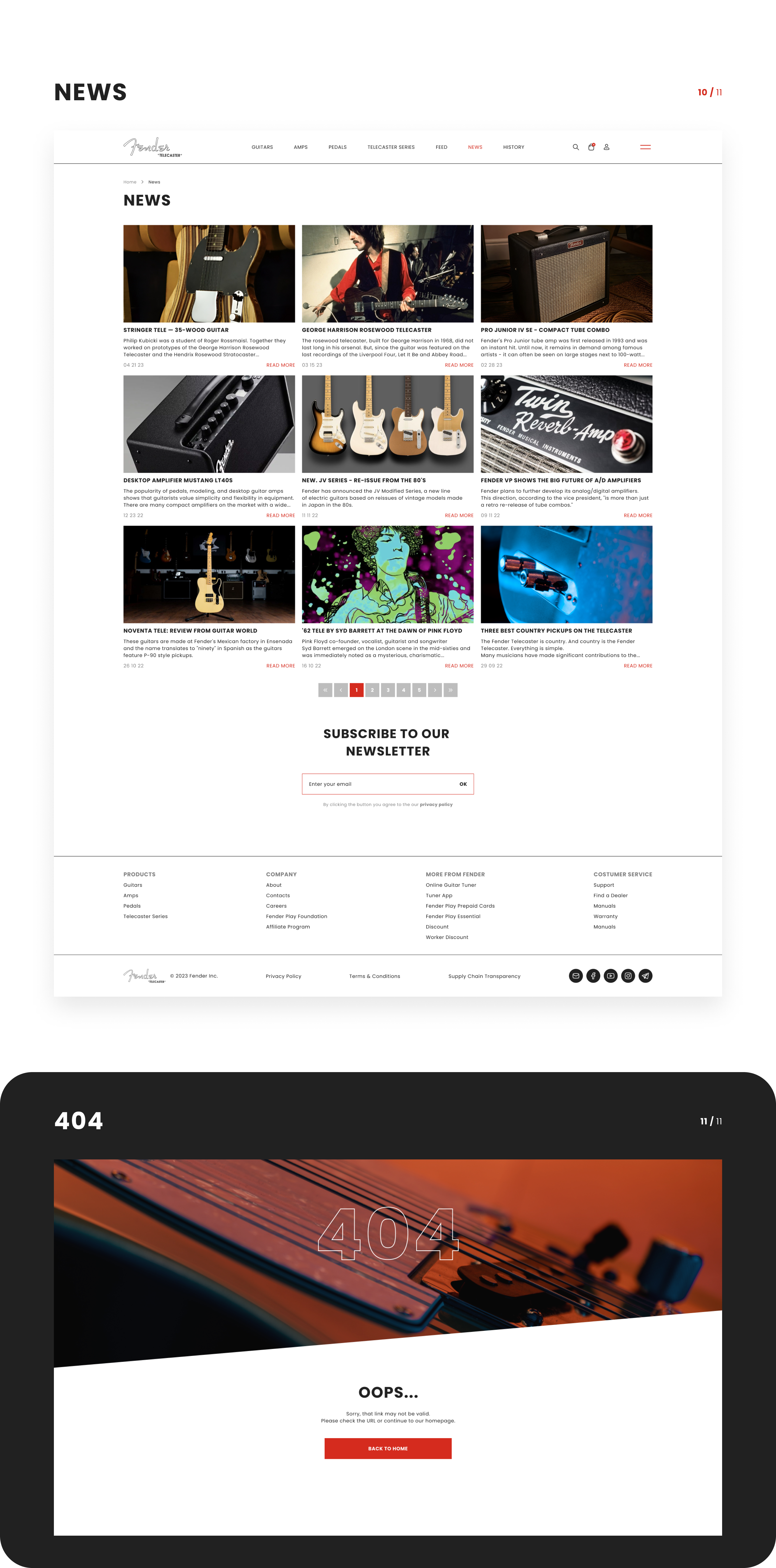 FENDER TELECASTER • ONLINE STORE CONCEPT — Изображение №12 — Интерфейсы на Dprofile