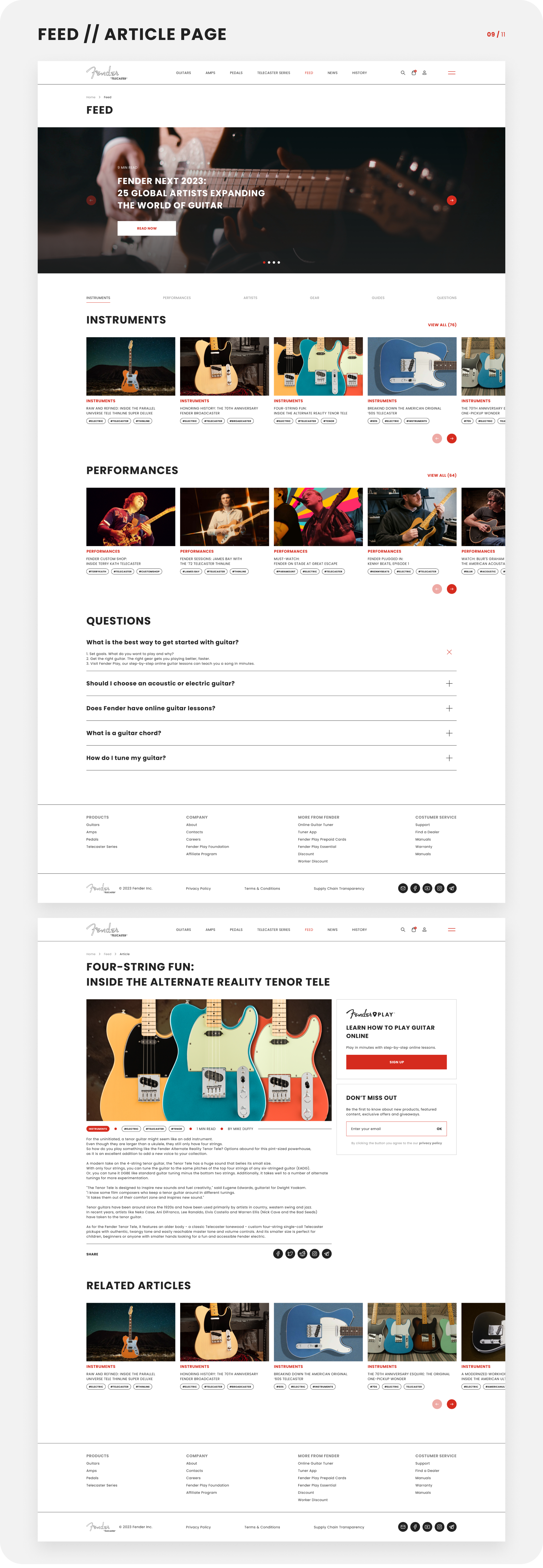FENDER TELECASTER • ONLINE STORE CONCEPT — Изображение №11 — Интерфейсы на Dprofile