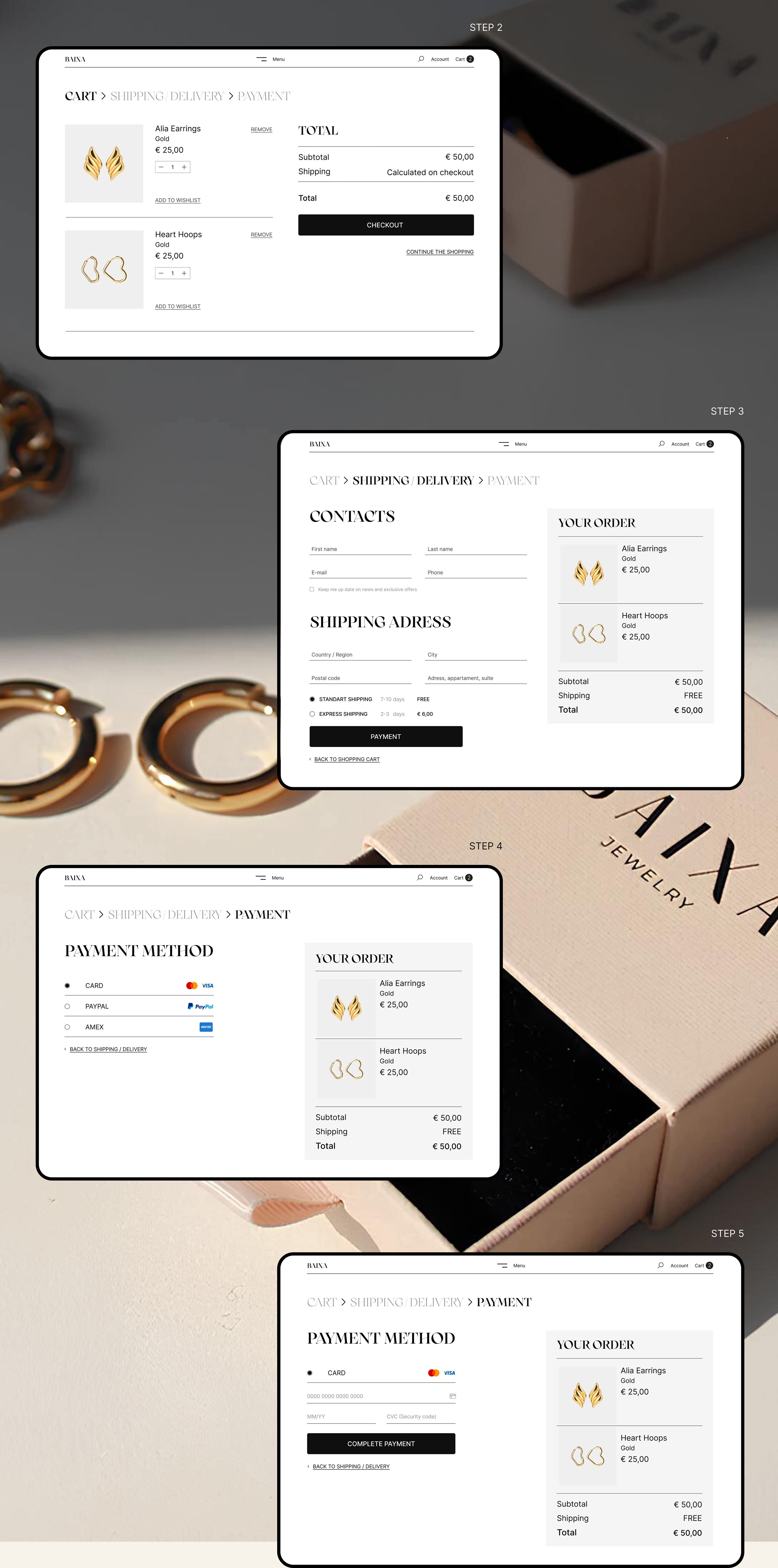 Online jewelry store BAIXA — Изображение №13 — Интерфейсы на Dprofile