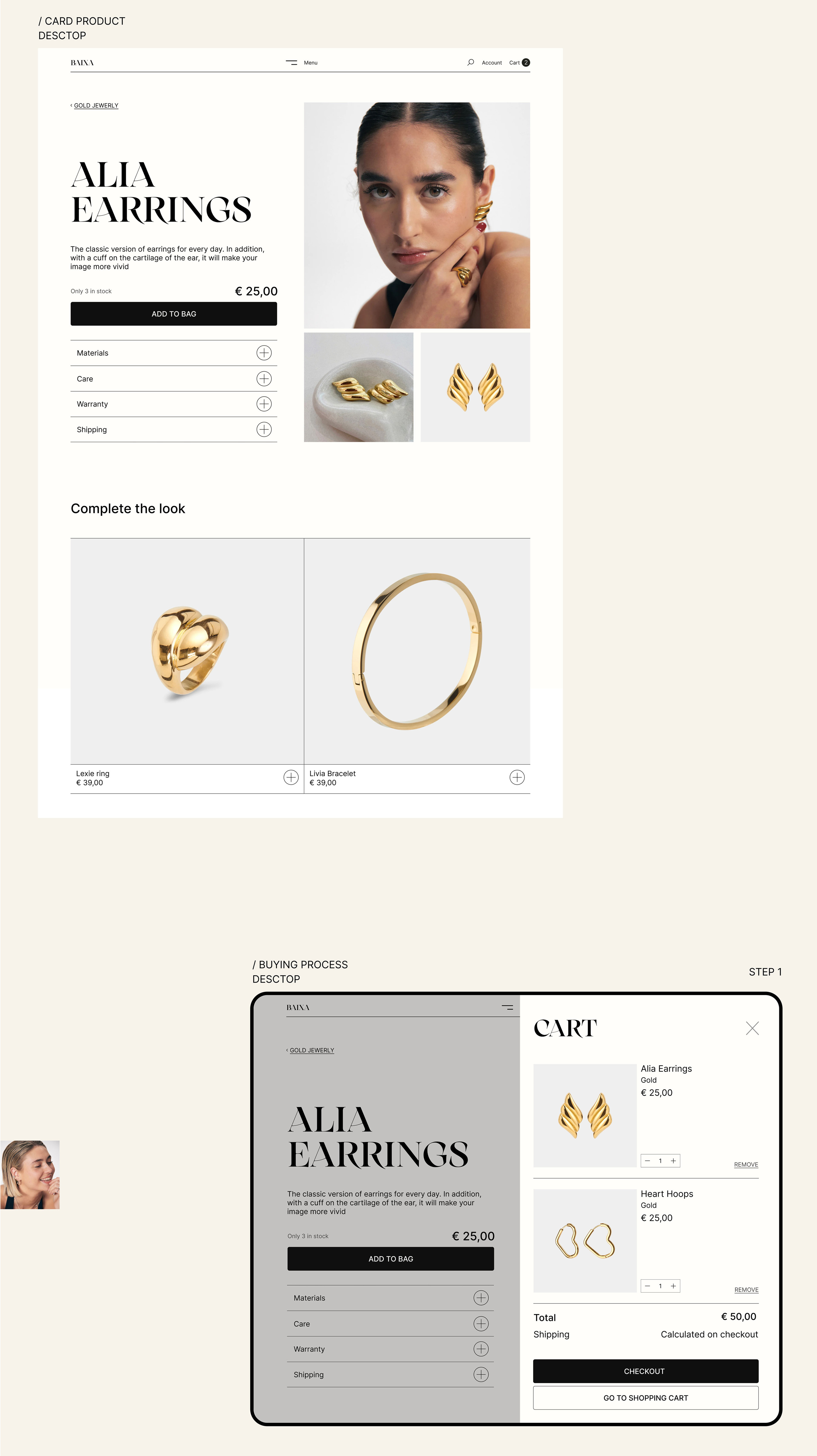 Online jewelry store BAIXA — Изображение №12 — Интерфейсы на Dprofile