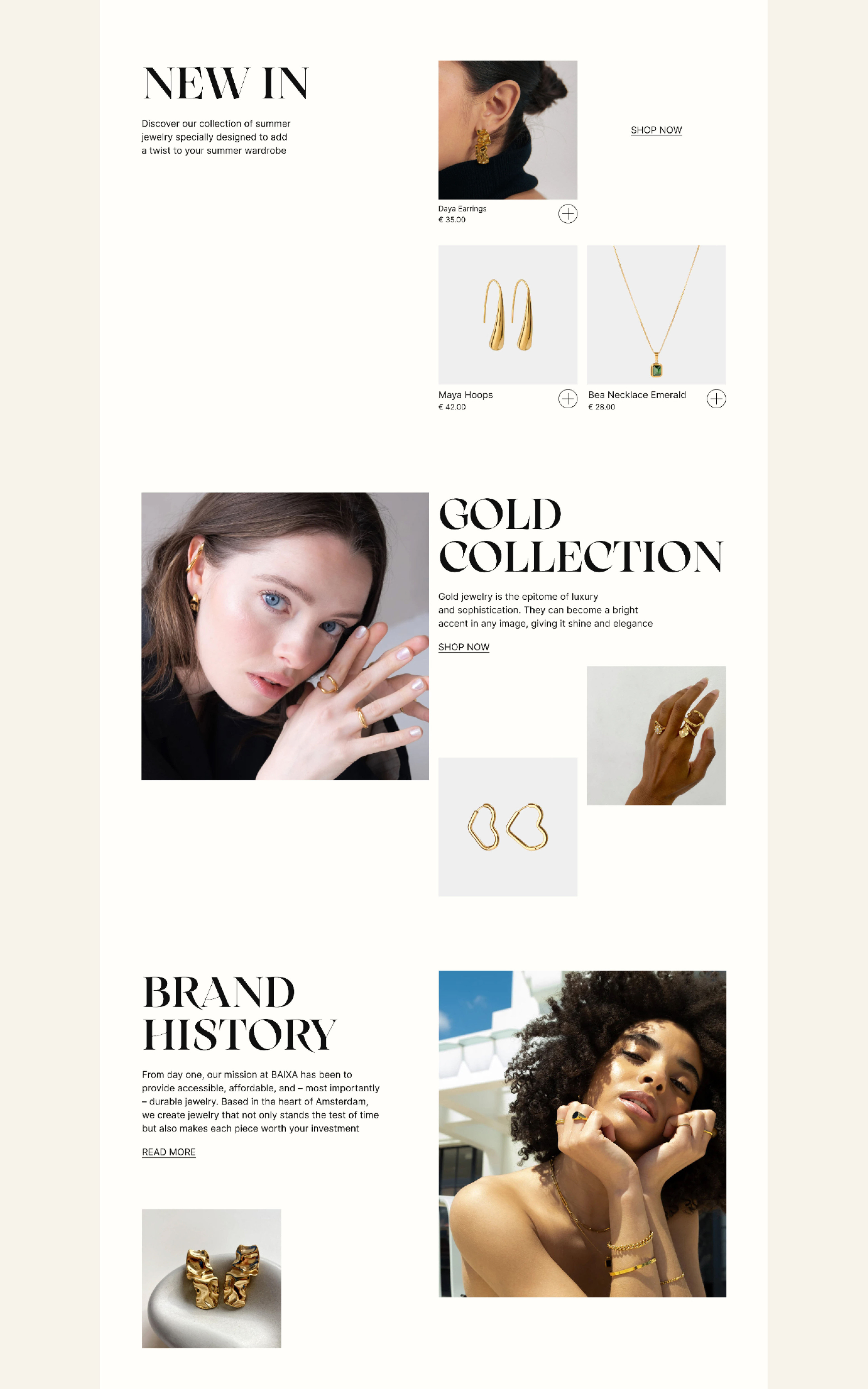 Online jewelry store BAIXA — Изображение №4 — Интерфейсы на Dprofile
