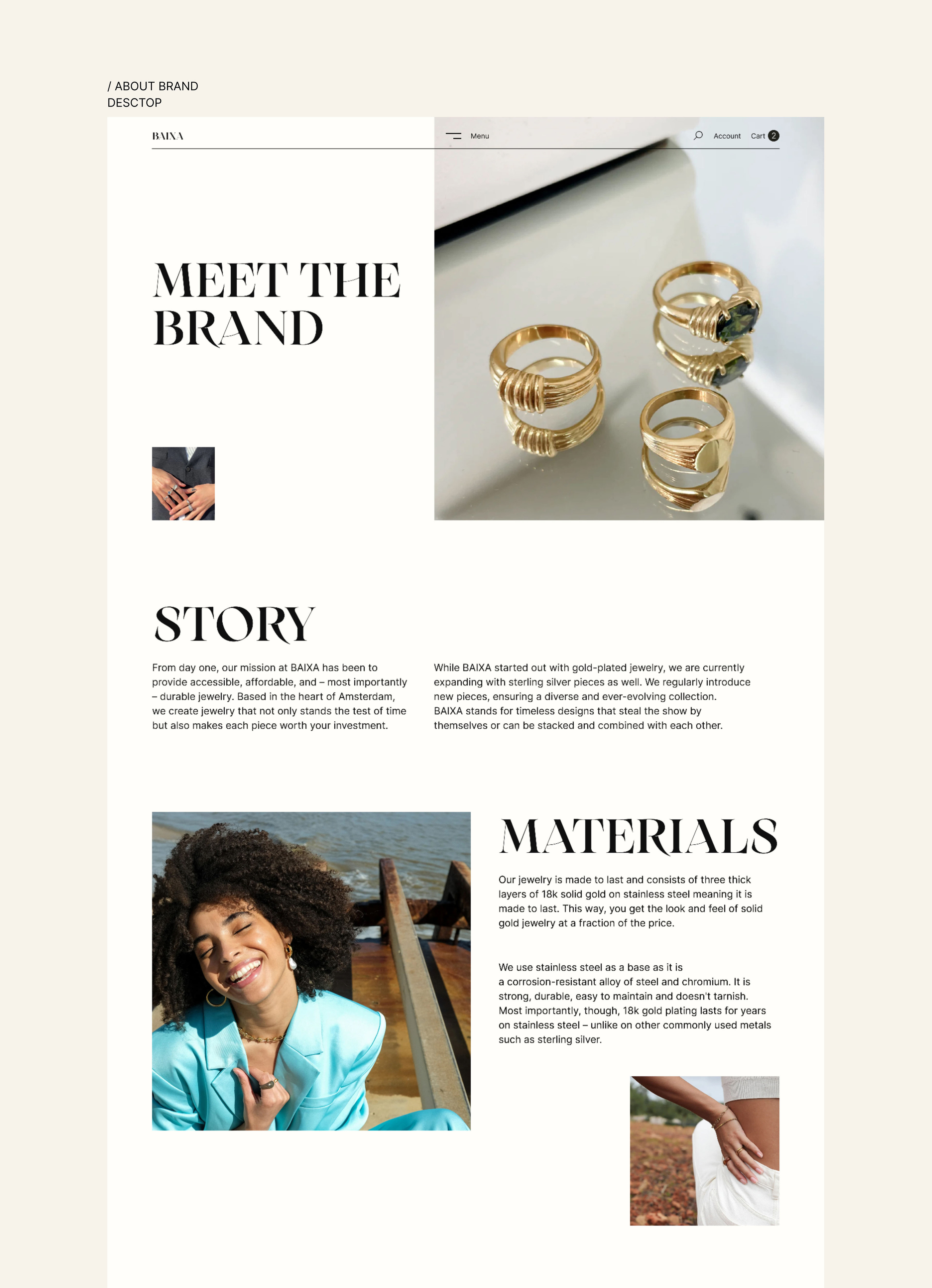 Online jewelry store BAIXA — Изображение №8 — Интерфейсы на Dprofile
