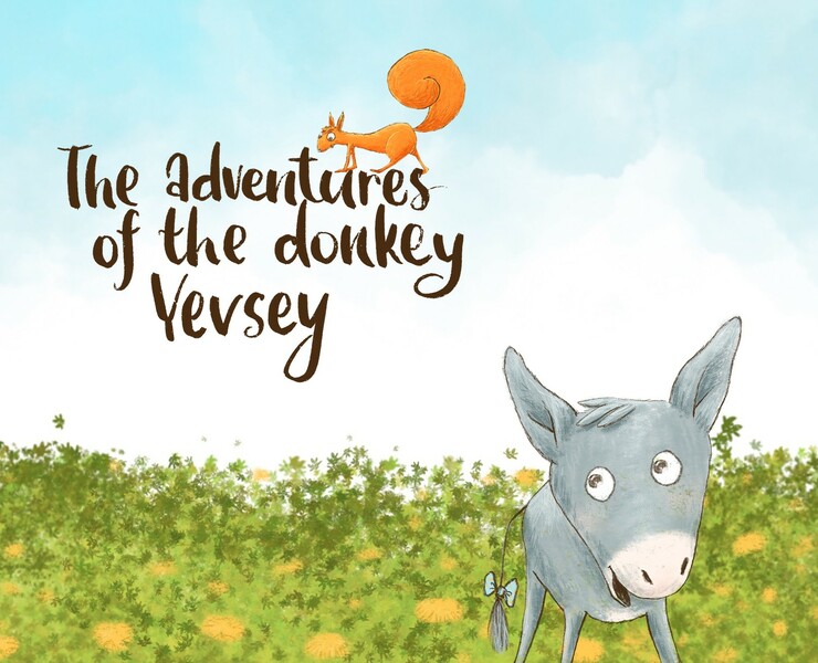 children's book picture about a donkey and friends — Иллюстрация, Графика на Dprofile