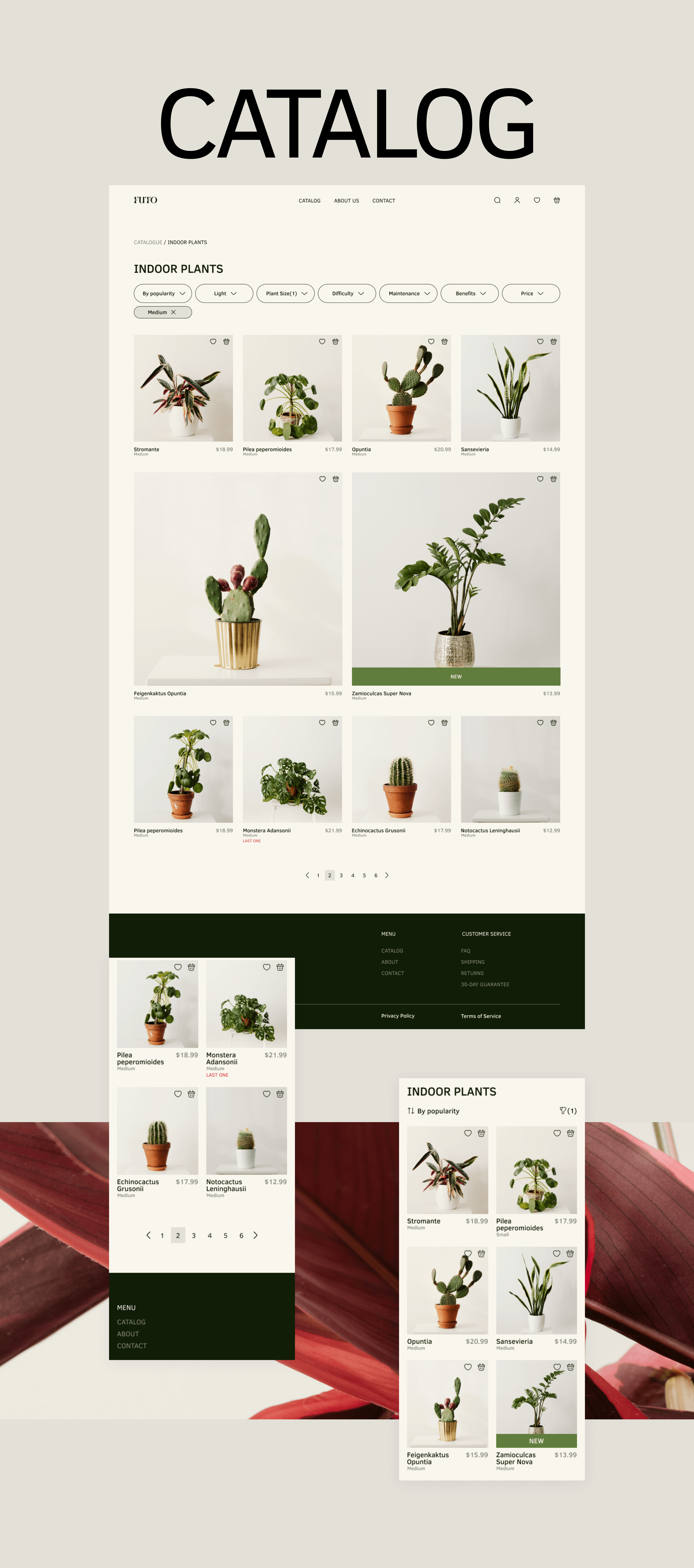 FUTO — E-commerce Design — Изображение №9 — Интерфейсы, Анимация на Dprofile