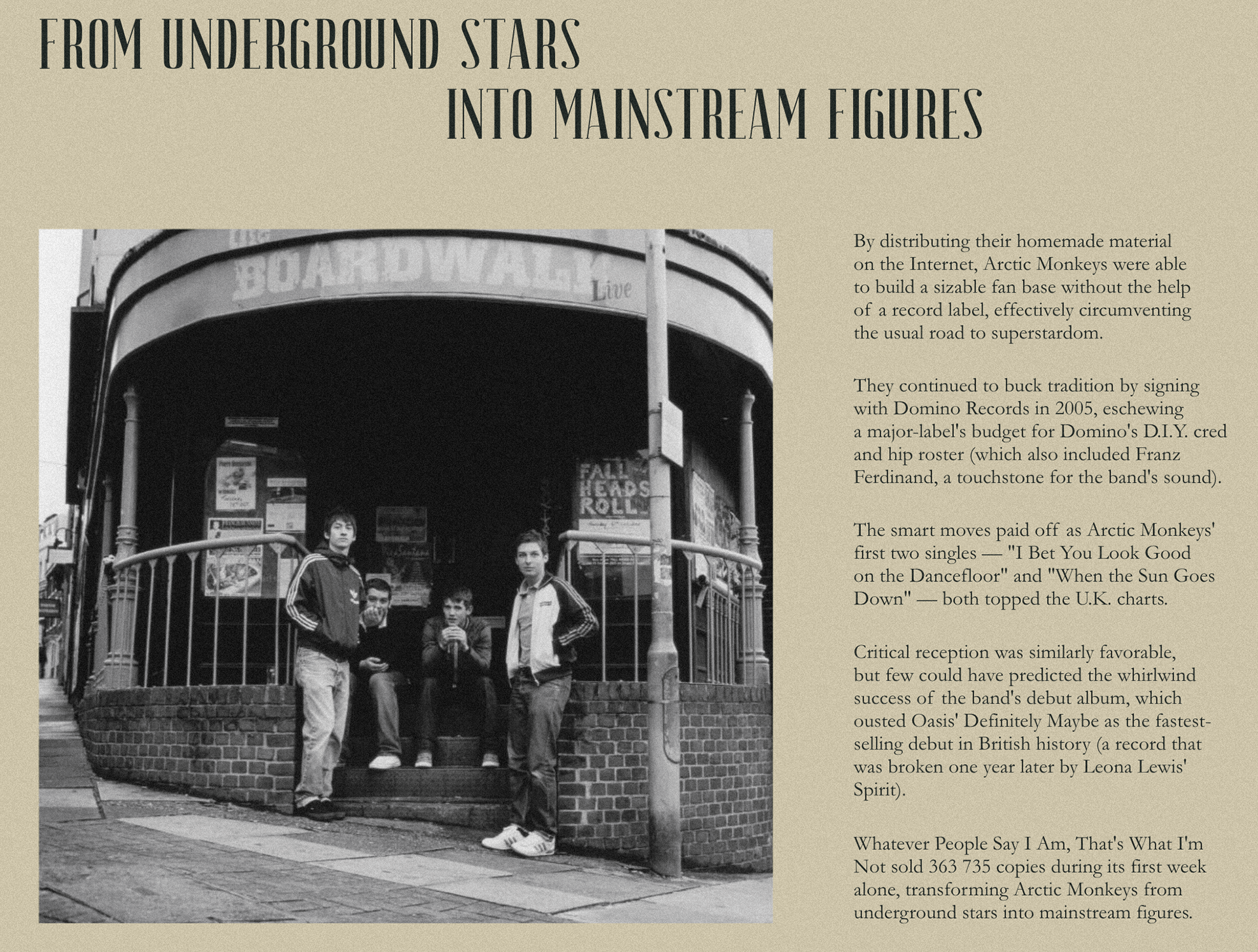 Long Read Arctic Monkeys | Лонгрид Arctic Monkeys — Изображение №15 — Интерфейсы, Графика на Dprofile