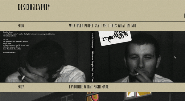 Long Read Arctic Monkeys | Лонгрид Arctic Monkeys — Изображение №10 — Интерфейсы, Графика на Dprofile