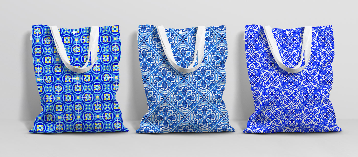 Azulejos (Portuguese blue tiles) seamless pattern. — Изображение №5 — Иллюстрация на Dprofile