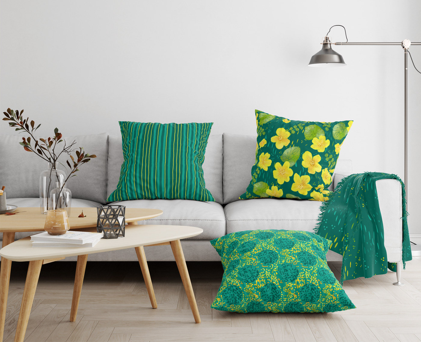 Паттерн для ткани Калужница болотная — Изображение №4 — Иллюстрация, Графика на Dprofile