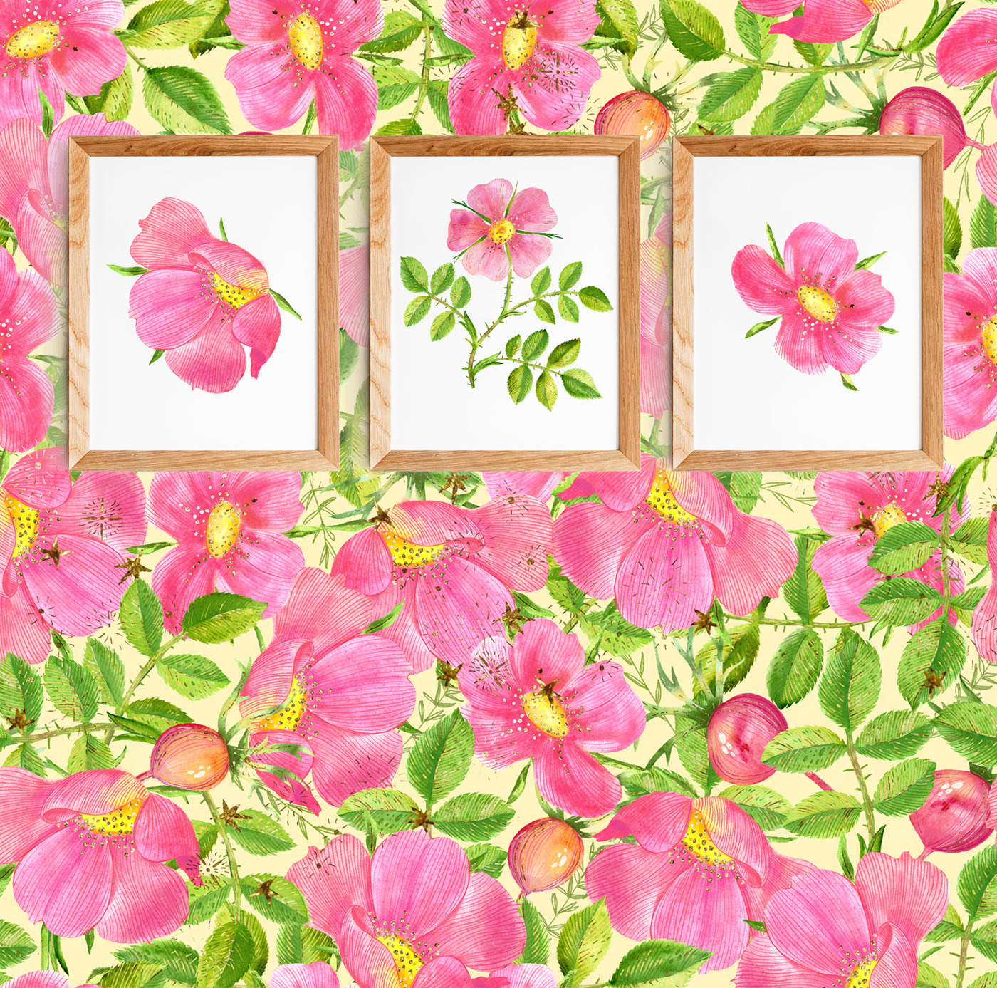 Print wild flowers. Pattern - for fabric, stationery — Изображение №6 — Иллюстрация, Графика на Dprofile