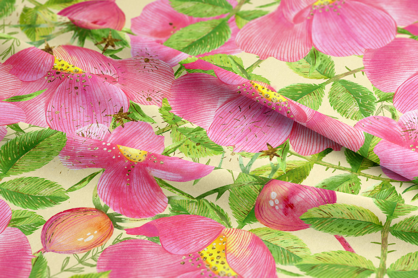 Print wild flowers. Pattern - for fabric, stationery — Изображение №3 — Иллюстрация, Графика на Dprofile