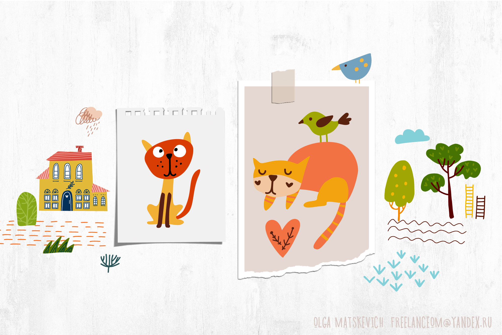 Милые дома на ферме для детей — Изображение №7 — Иллюстрация, Графика на Dprofile