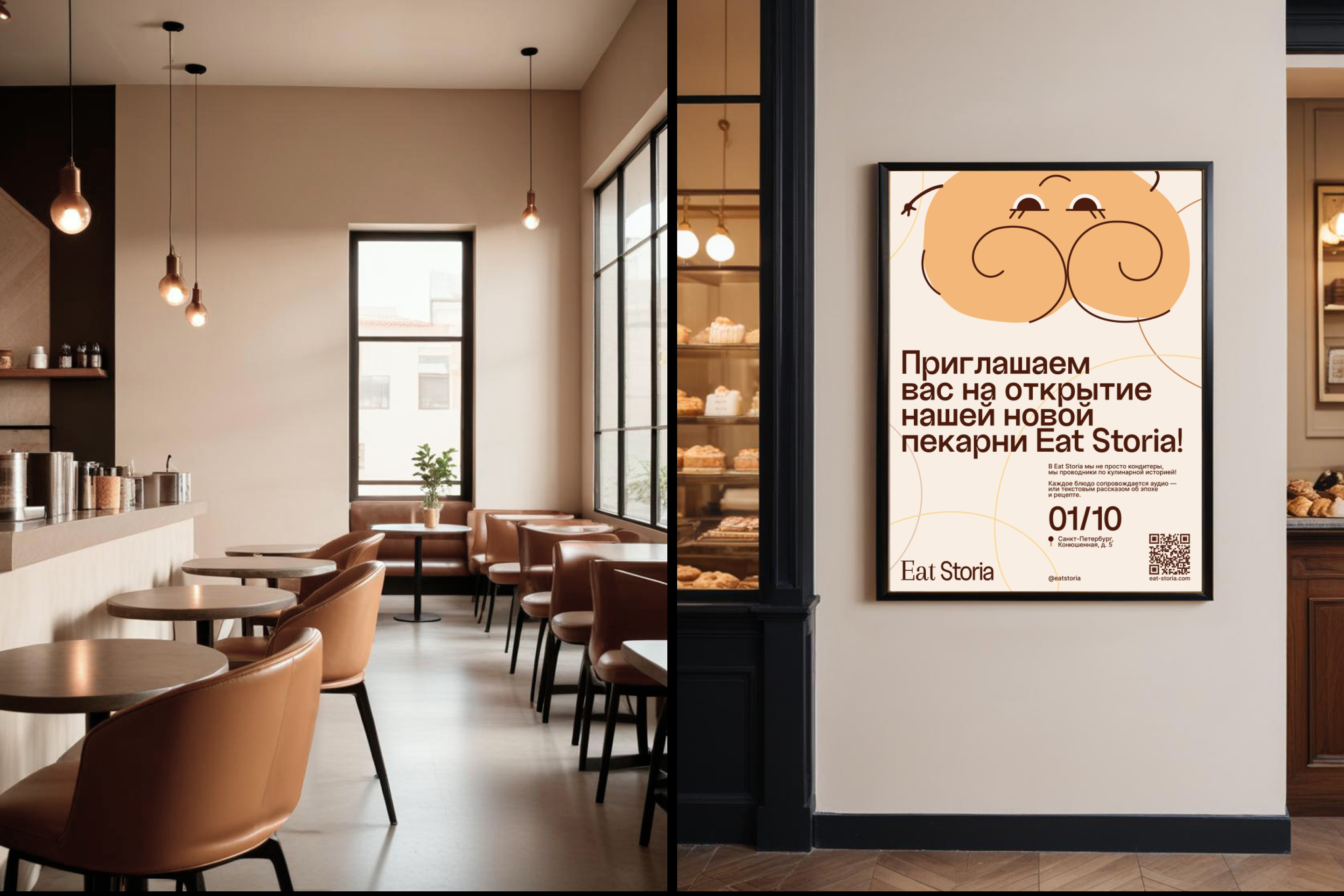 EAT STORIA • BRAND IDENTITY — Изображение №4 — Брендинг, Графика на Dprofile