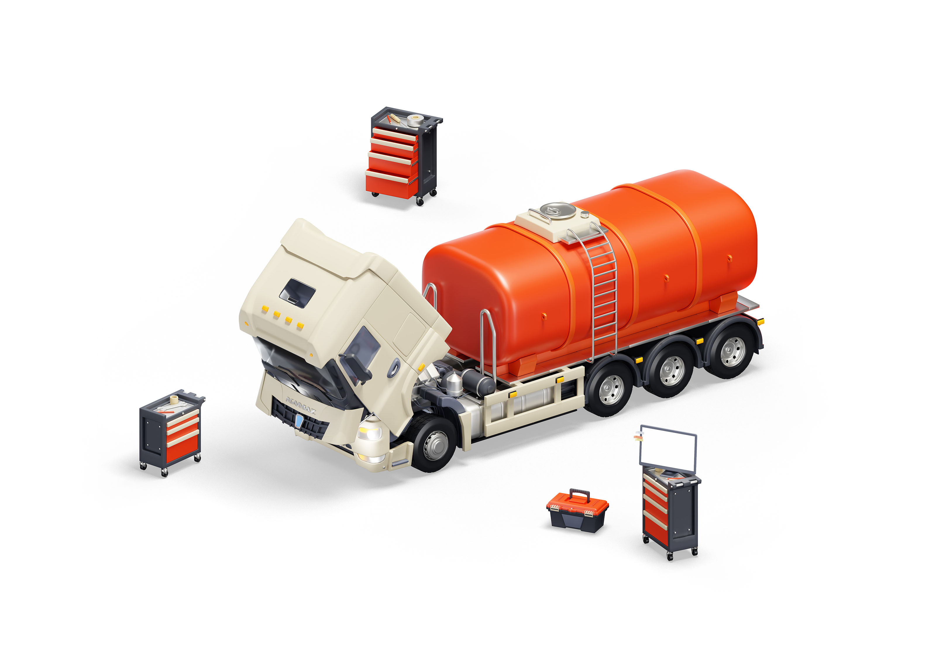 Новые иллюстрации для Kamaz Digital💡 — Изображение №7 — Иллюстрация, 3D на Dprofile