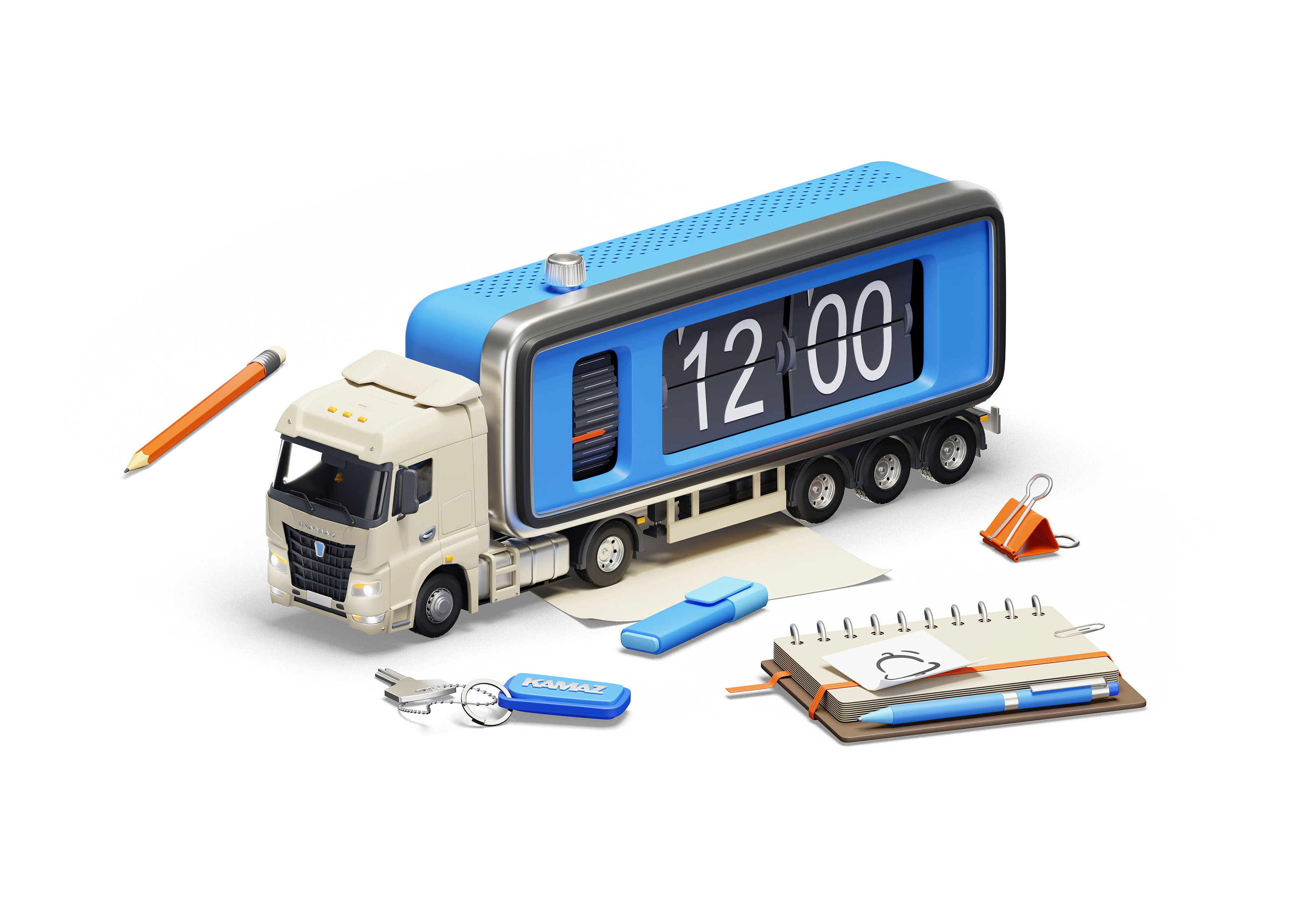 Новые иллюстрации для Kamaz Digital💡 — Изображение №1 — Иллюстрация, 3D на Dprofile