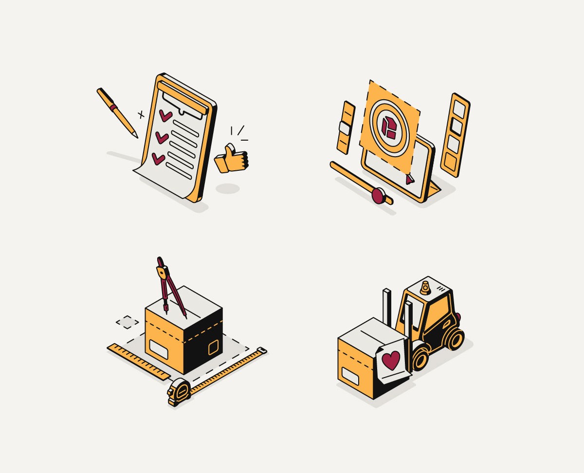 Иллюстрации и анимации для Primepackaging.com📦 на Dprofile