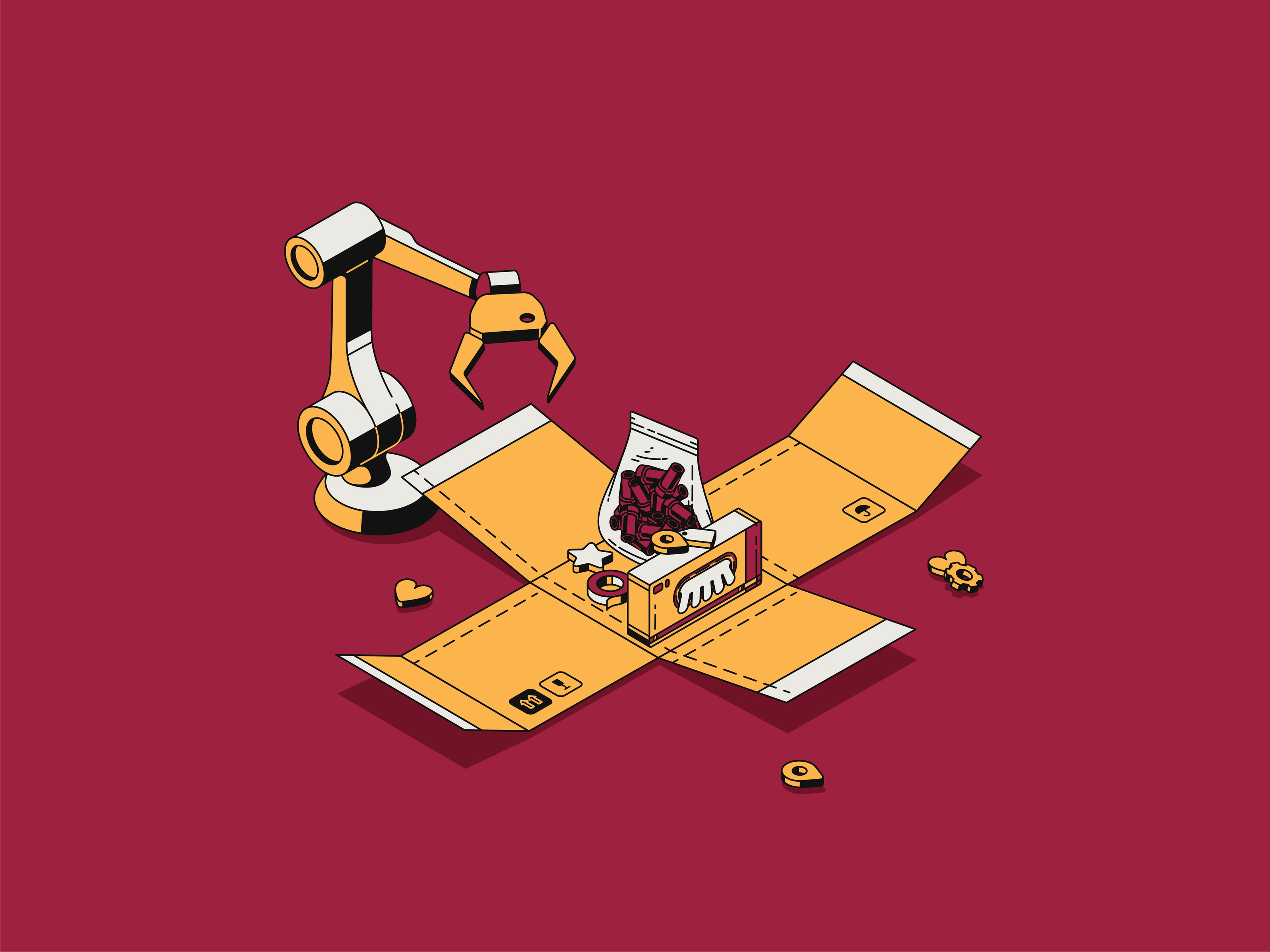 Иллюстрации для сайта компании Prime Packaging — Изображение №14 — Иллюстрация, Графика на Dprofile