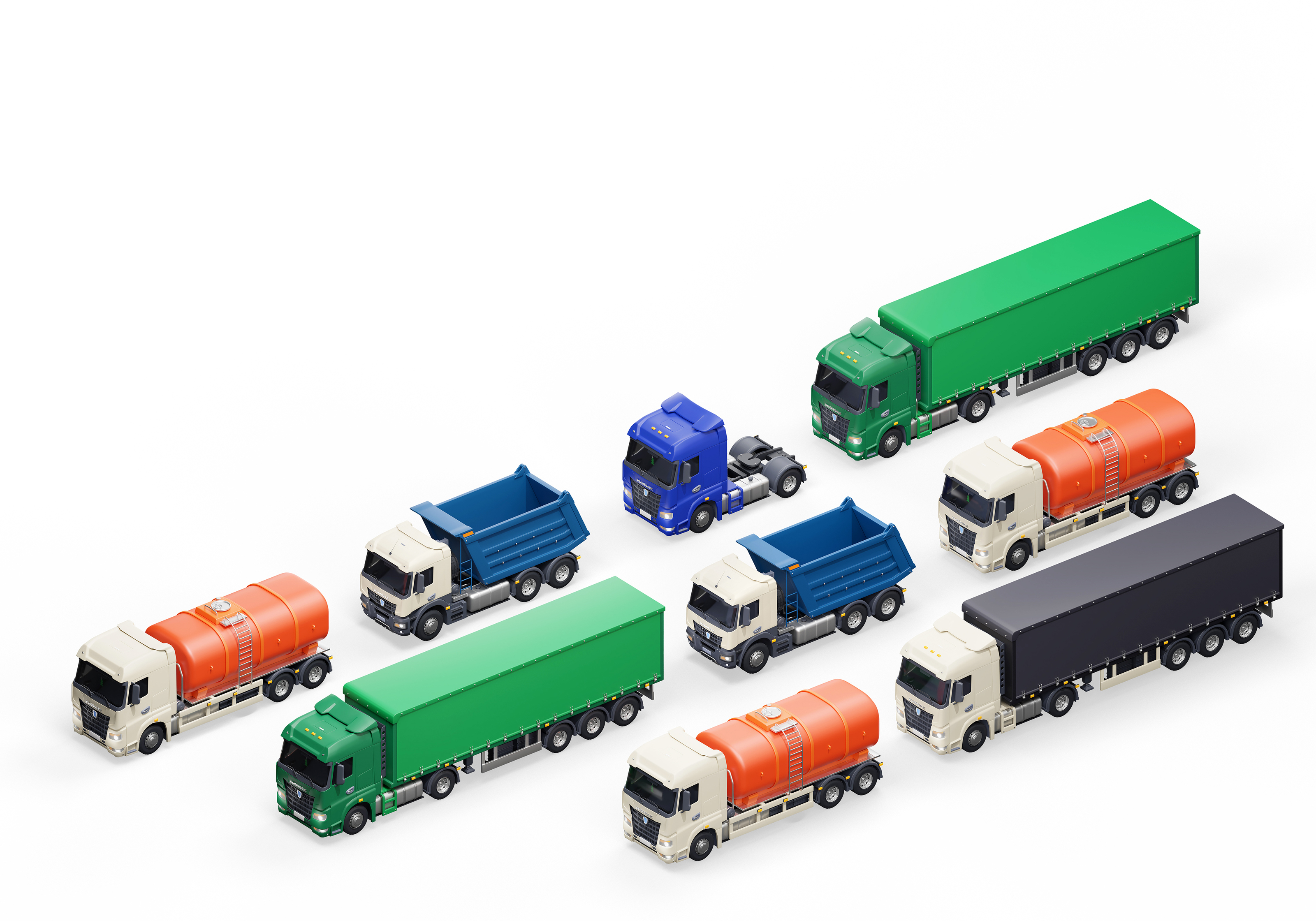3д иллюстрации для Kamaz Digital — Изображение №1 — Иллюстрация, Графика на Dprofile
