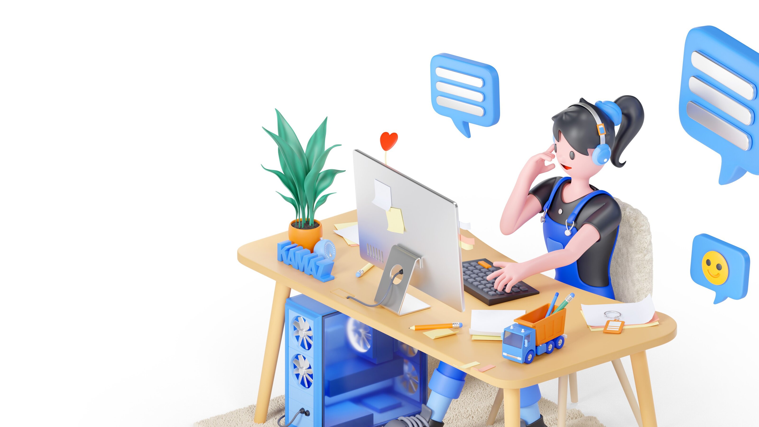 3д иллюстрации для Kamaz Digital — Изображение №3 — Иллюстрация, Графика на Dprofile