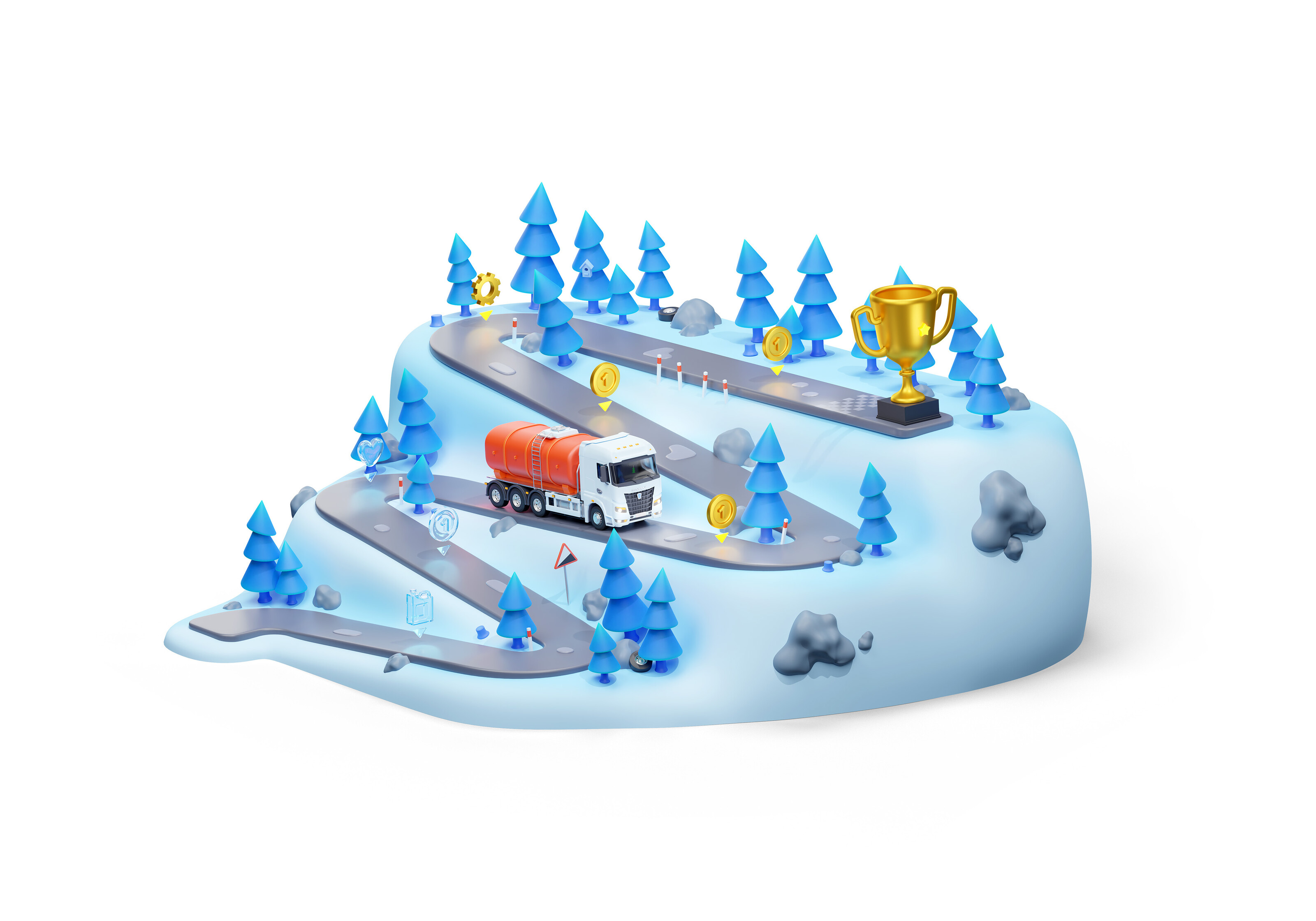 3д иллюстрации для Kamaz Digital — Изображение №8 — Иллюстрация, Графика на Dprofile
