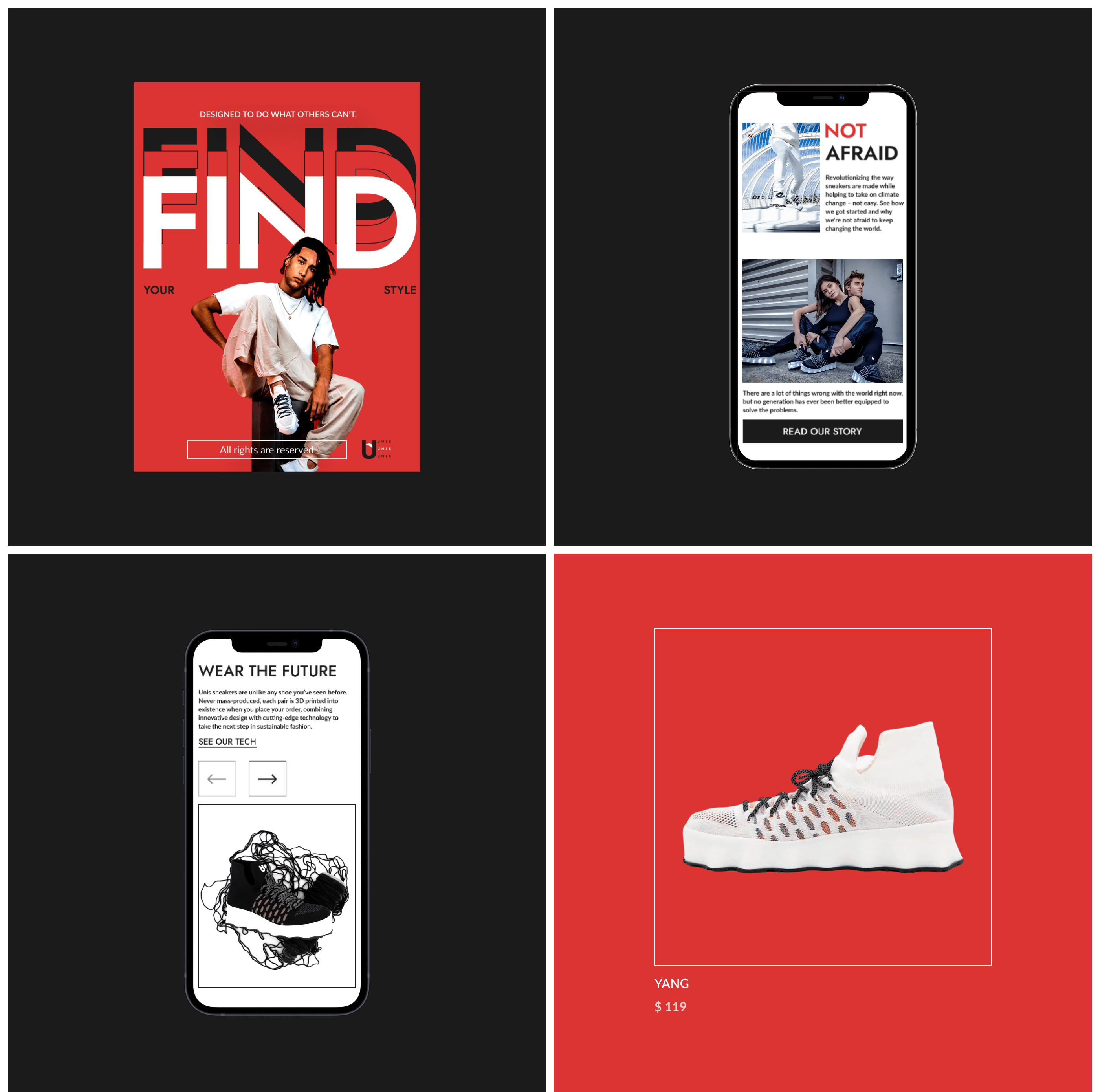 Unis Footwear — E-commerce Redesign Concept — Изображение №3 — Интерфейсы, Брендинг на Dprofile