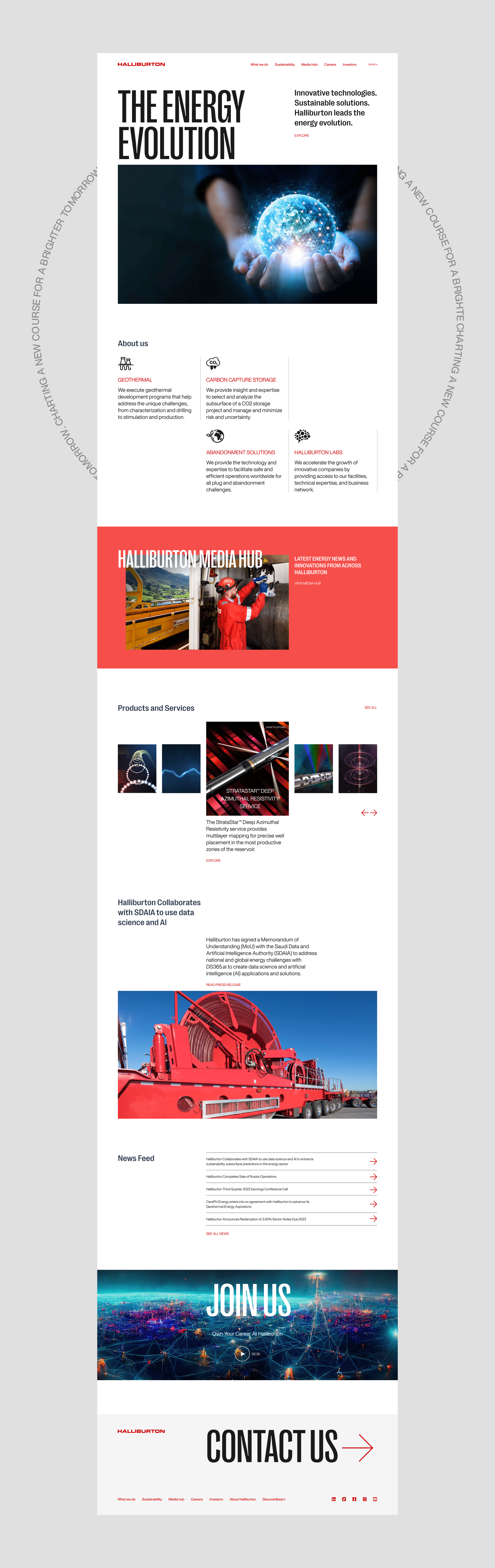 Halliburton — Corporate website — Изображение №2 — Интерфейсы, Графика на Dprofile