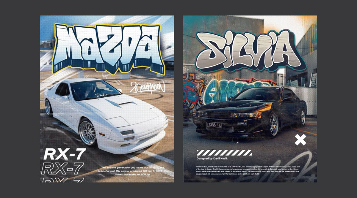 JDM POSTERS graffiti + design — Изображение №3 — Брендинг, Иллюстрация на Dprofile