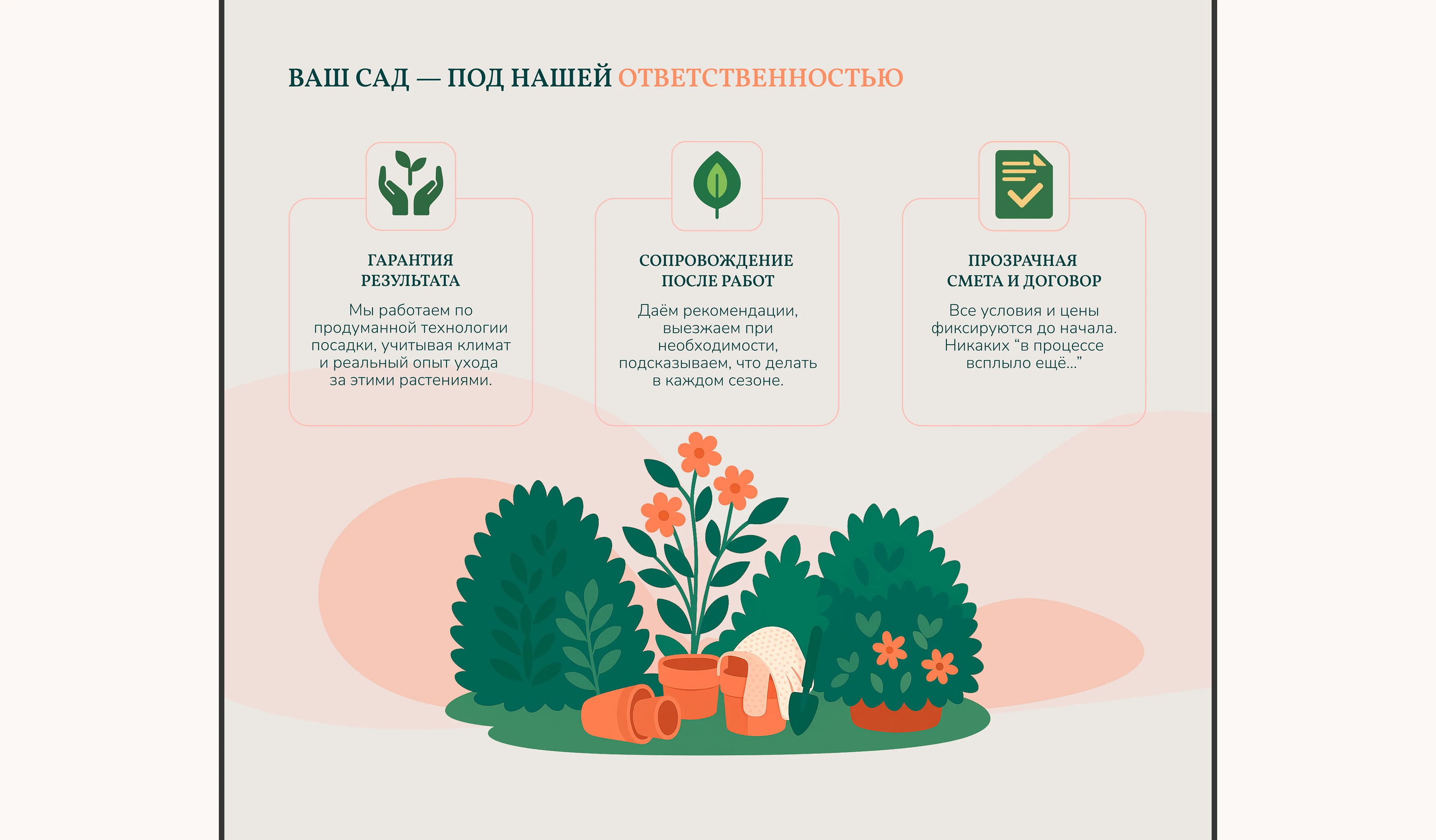 Website design | Landing page | GARDENIA — Изображение №7 — Интерфейсы на Dprofile