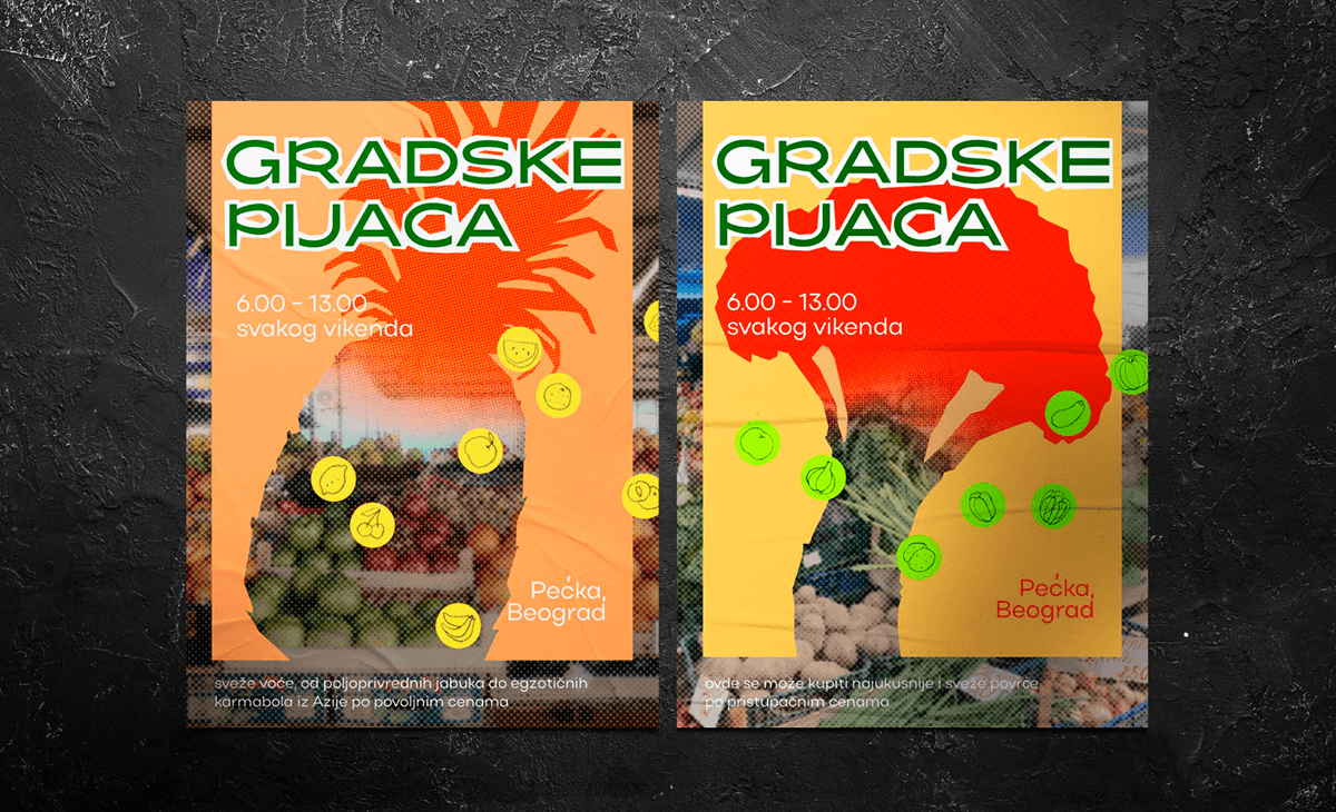 POSTER DESIGN | ДИЗАЙН ПЛАКАТОВ | GRADSKE PIJACA — Изображение №4 — Брендинг, Графика на Dprofile