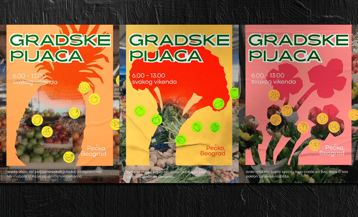 POSTER DESIGN | ДИЗАЙН ПЛАКАТОВ | GRADSKE PIJACA — Изображение №5 — Брендинг, Графика на Dprofile