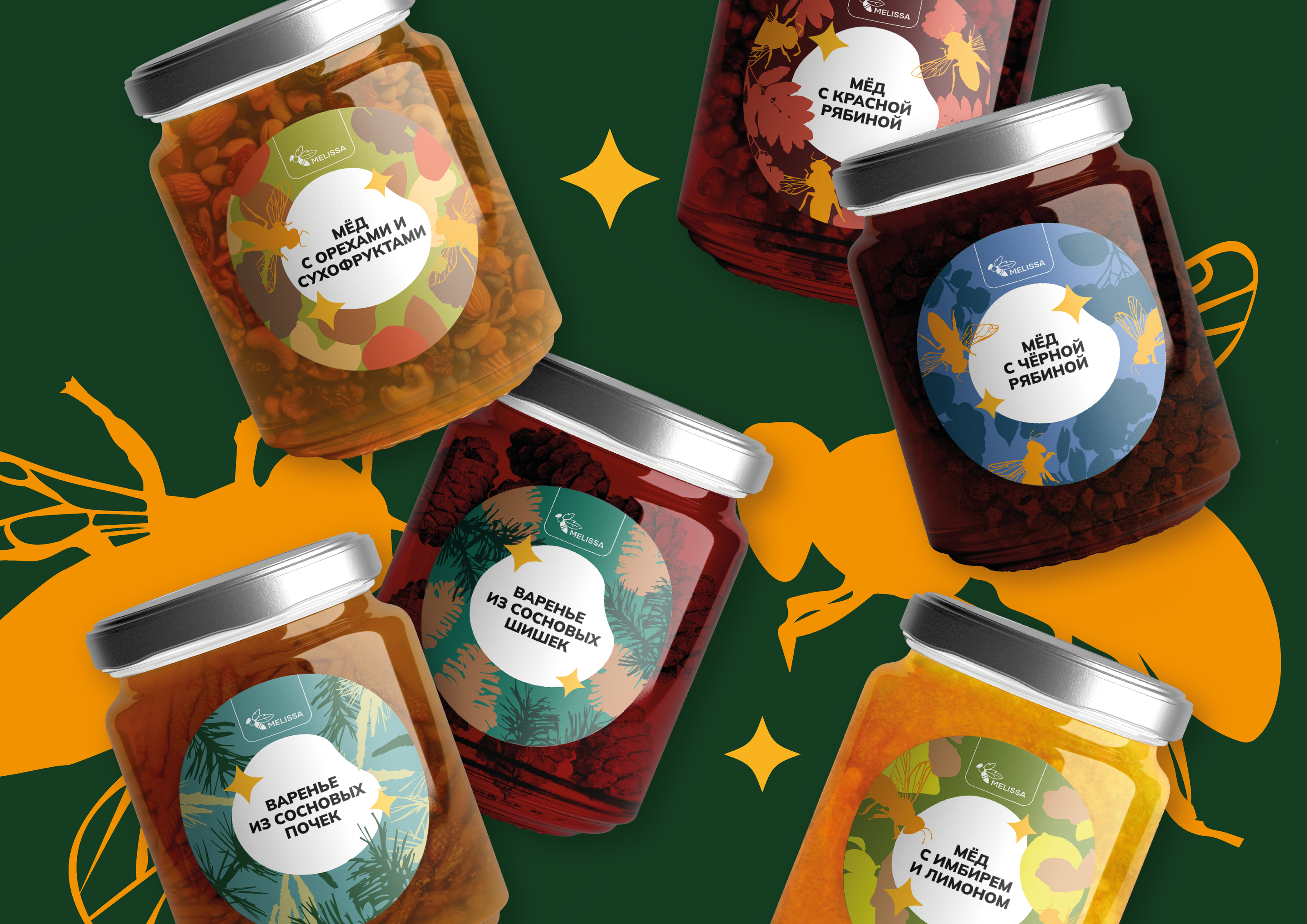 PACKAGING DESIGN | МЕЛИССА МЁД & ВАРЕНЬЕ — Изображение №1 — Иллюстрация, Графика на Dprofile