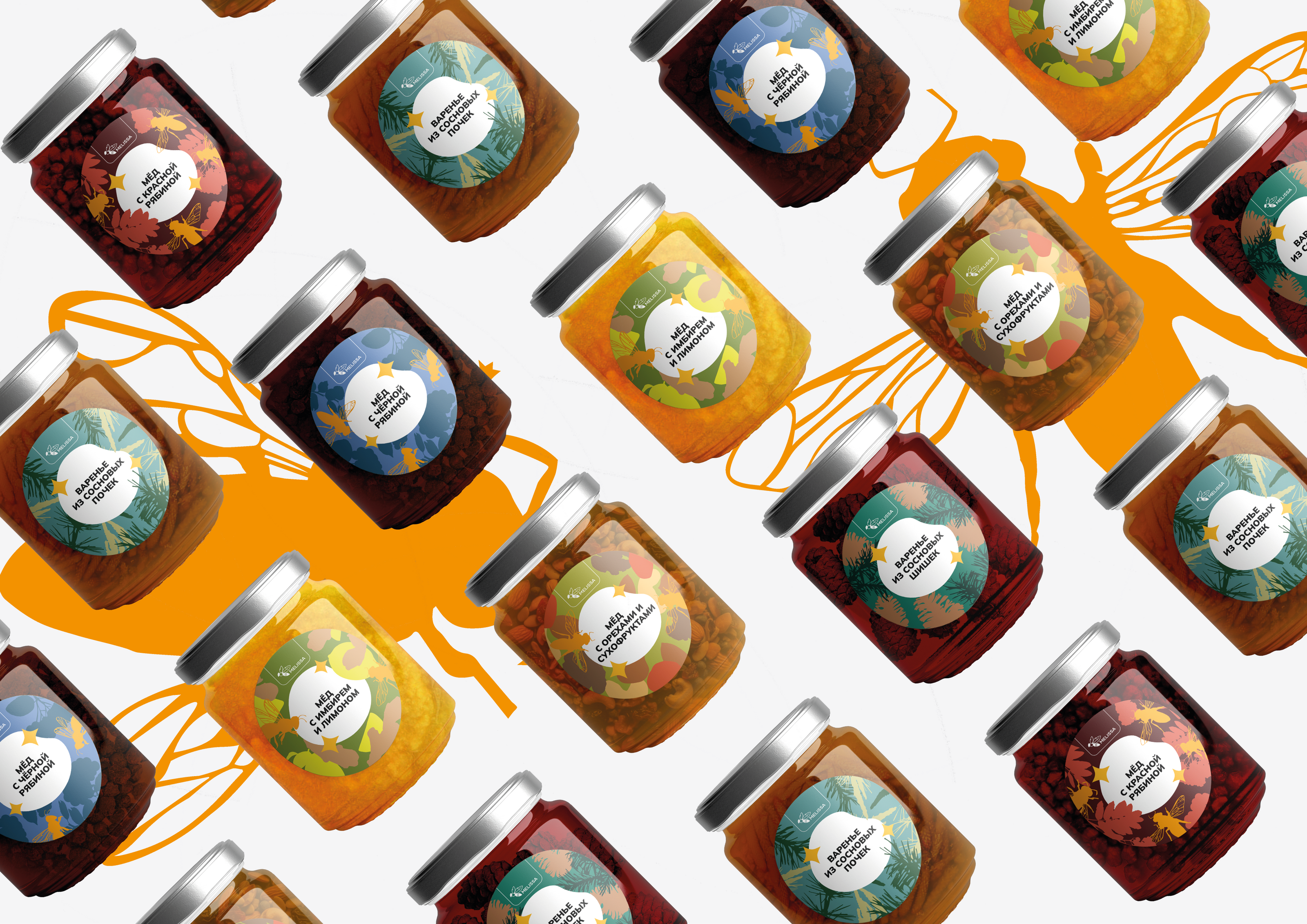 PACKAGING DESIGN | МЕЛИССА МЁД & ВАРЕНЬЕ — Изображение №6 — Иллюстрация, Графика на Dprofile