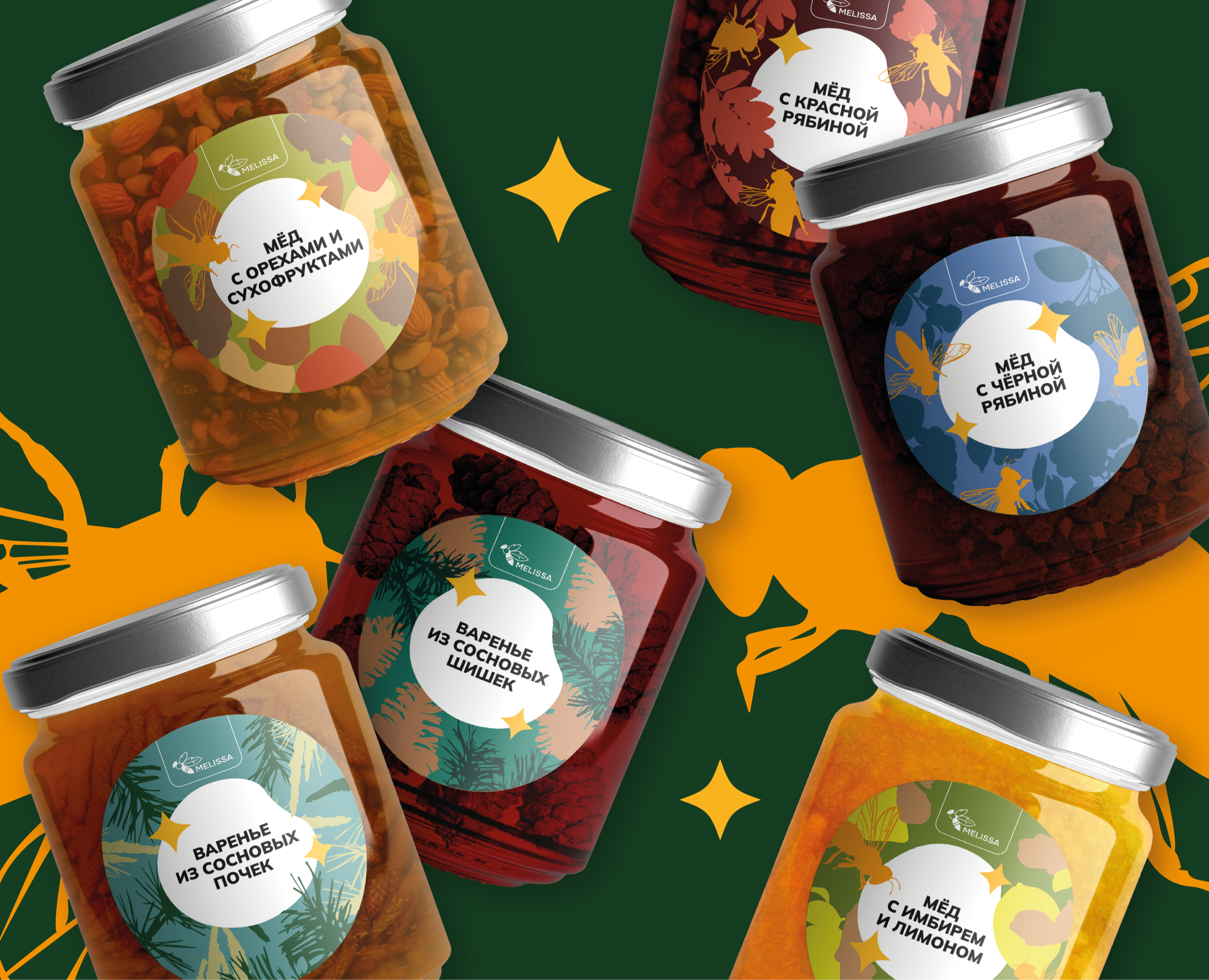 PACKAGING DESIGN | МЕЛИССА МЁД & ВАРЕНЬЕ — Иллюстрация, Графика на Dprofile
